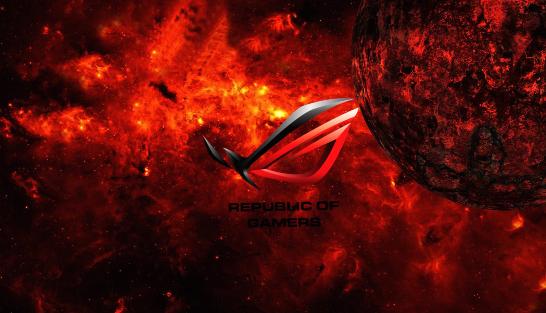 Republic Of Gamers Red Technology Asus ROG at 2048 x 2048 iPad size wallpapers HD quality