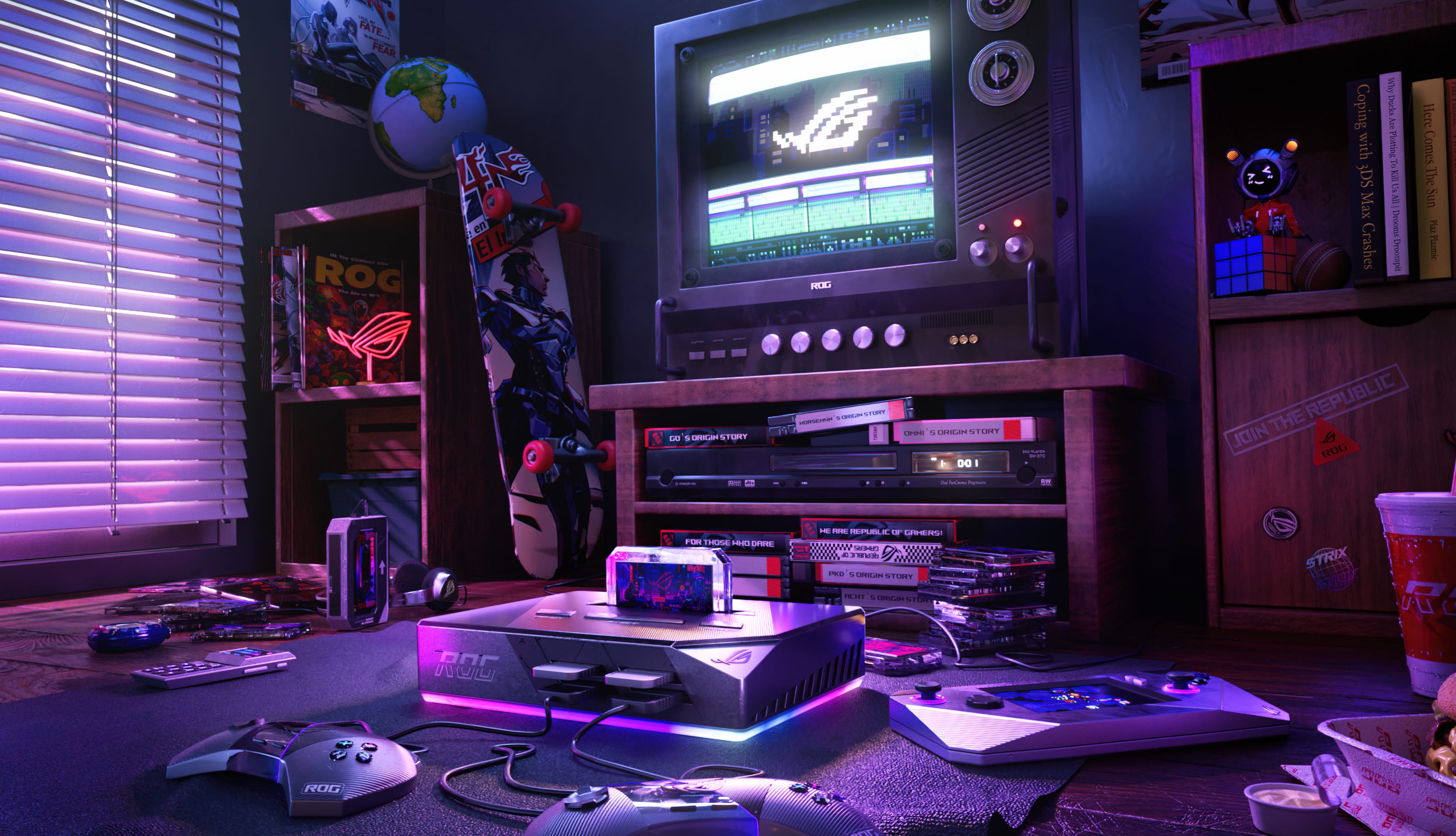 Retro Gaming room at 1920 x 1080 HD size wallpapers HD quality