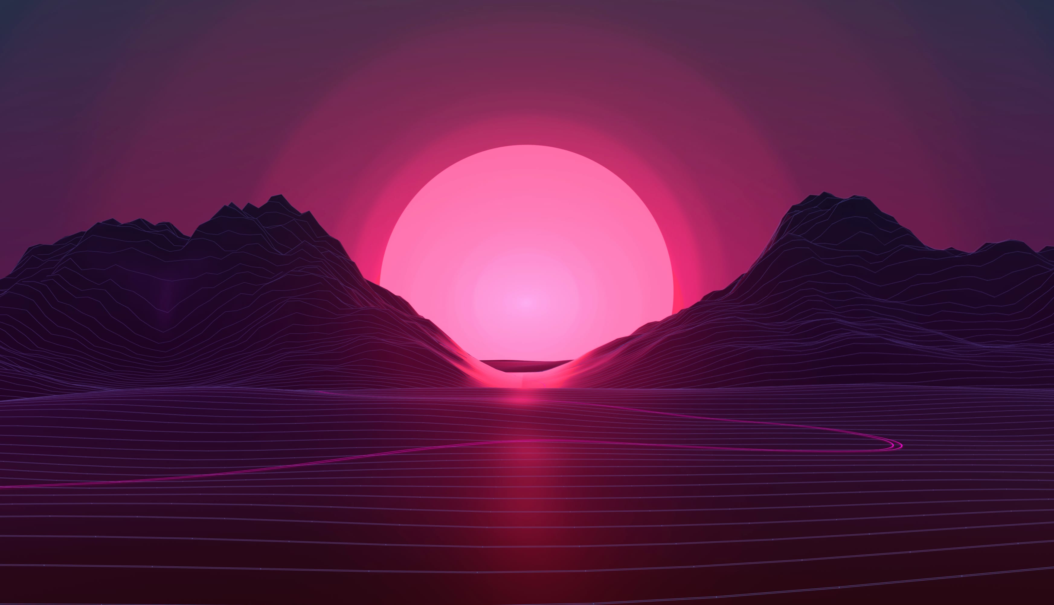 Retro Sun Wave - wallpapers HD quality