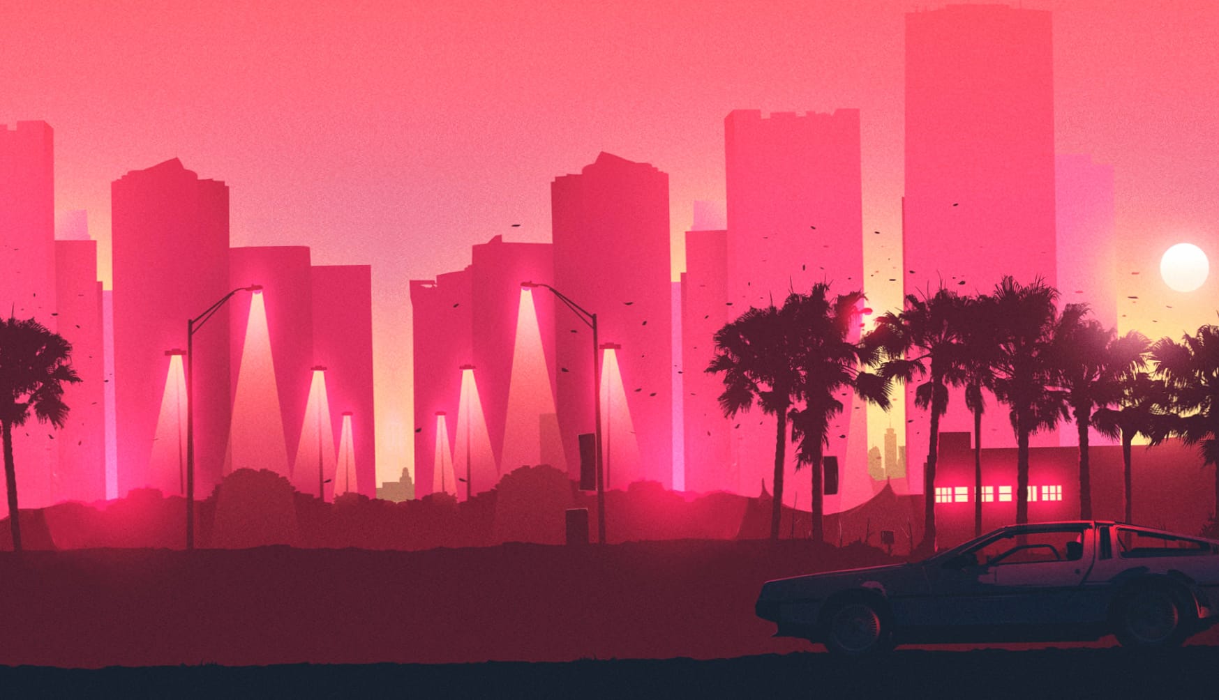 Retro Wave Cityscape wallpapers HD quality