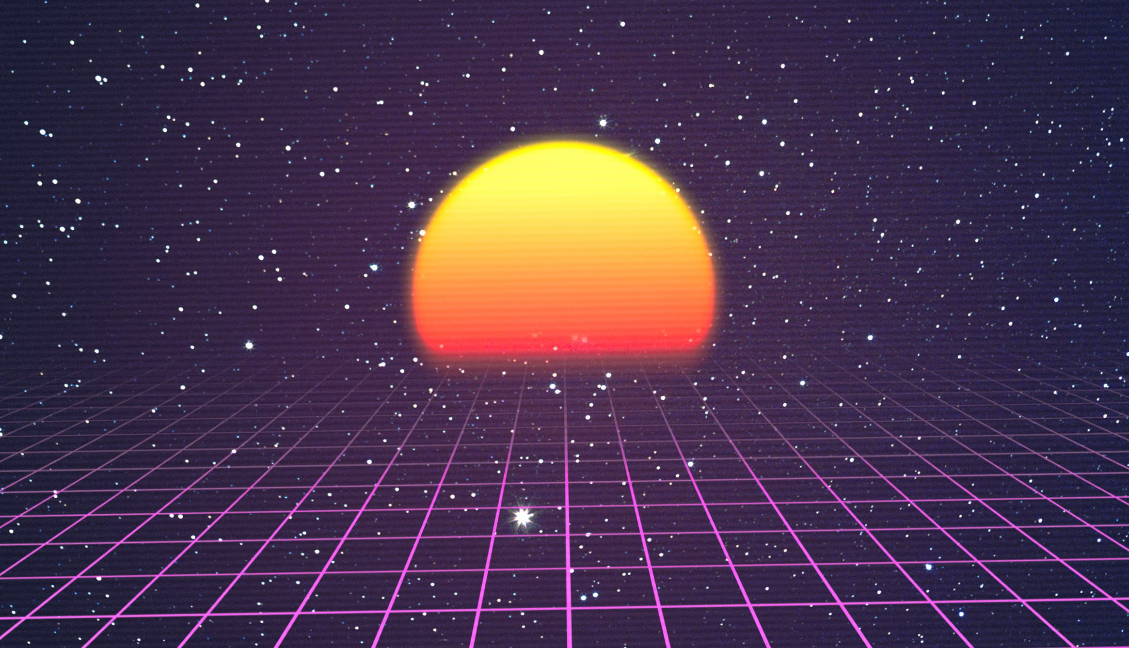 Retro Wave Outrun Sunset at 750 x 1334 iPhone 6 size wallpapers HD quality