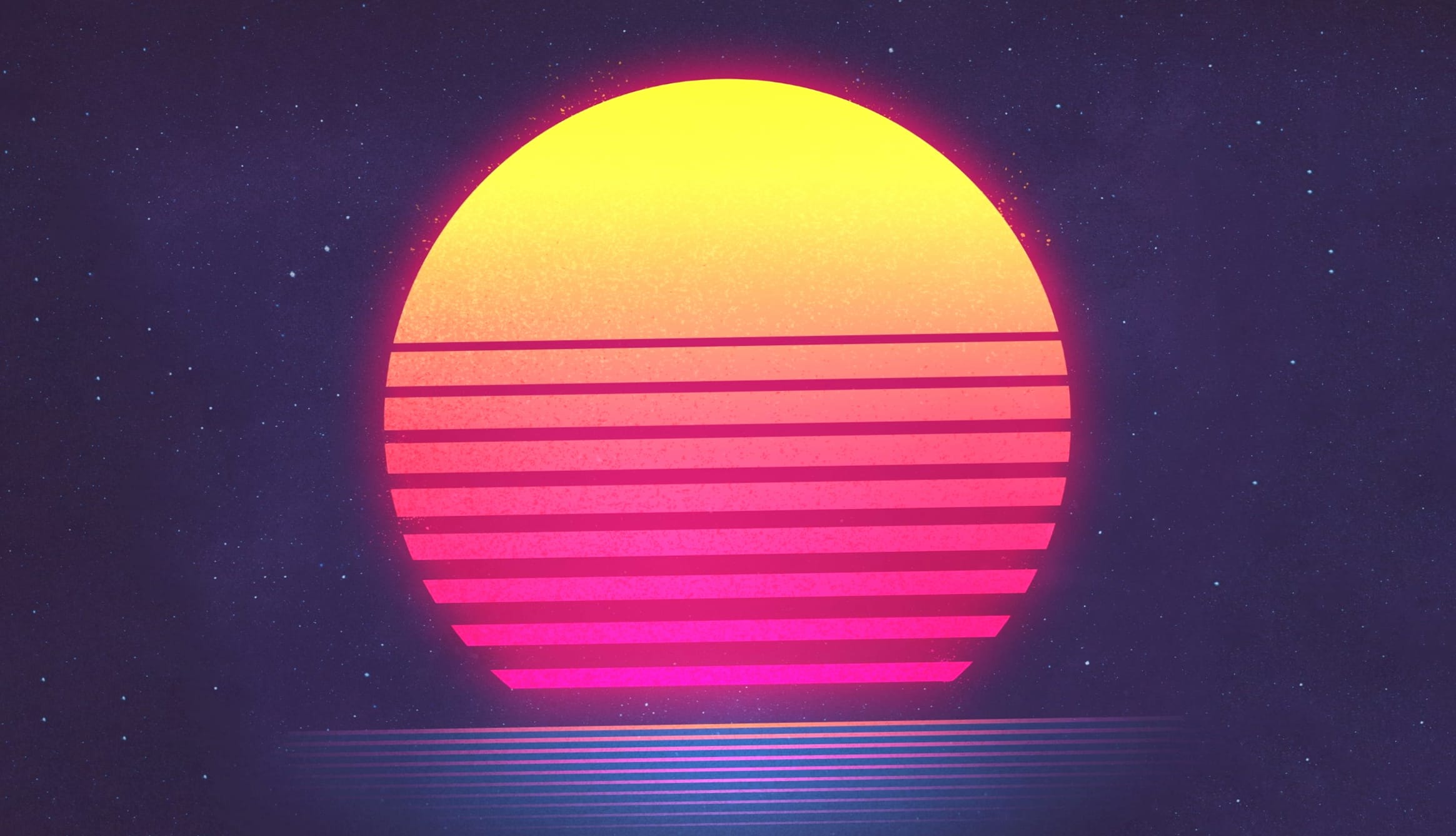 Retro Wave Sunset at 750 x 1334 iPhone 6 size wallpapers HD quality