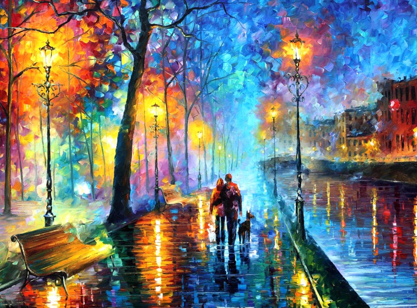 Romantic Evening Walk in wallpapers HD quality