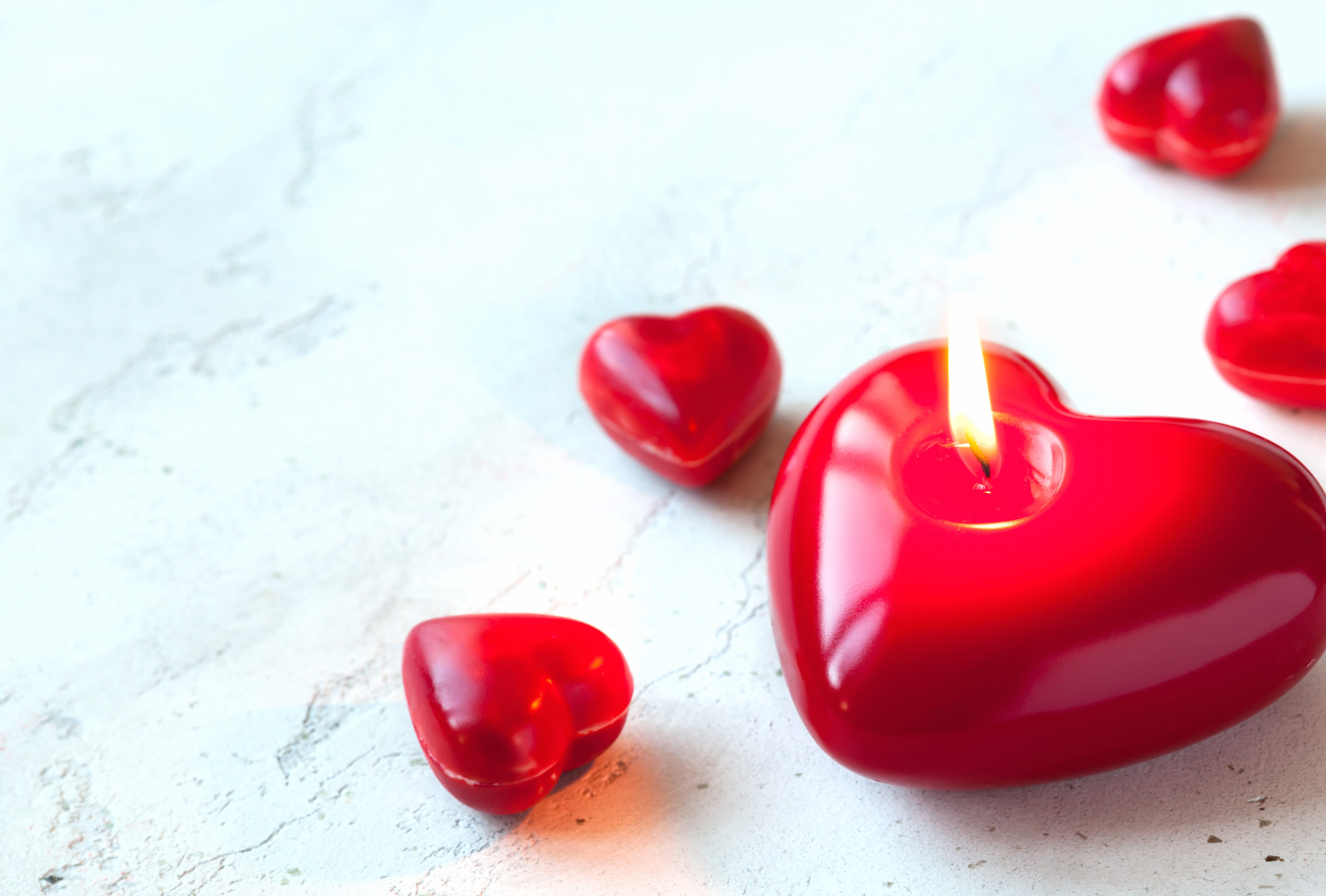 Romantic Heart Photography Candle at 320 x 480 iPhone size wallpapers HD quality