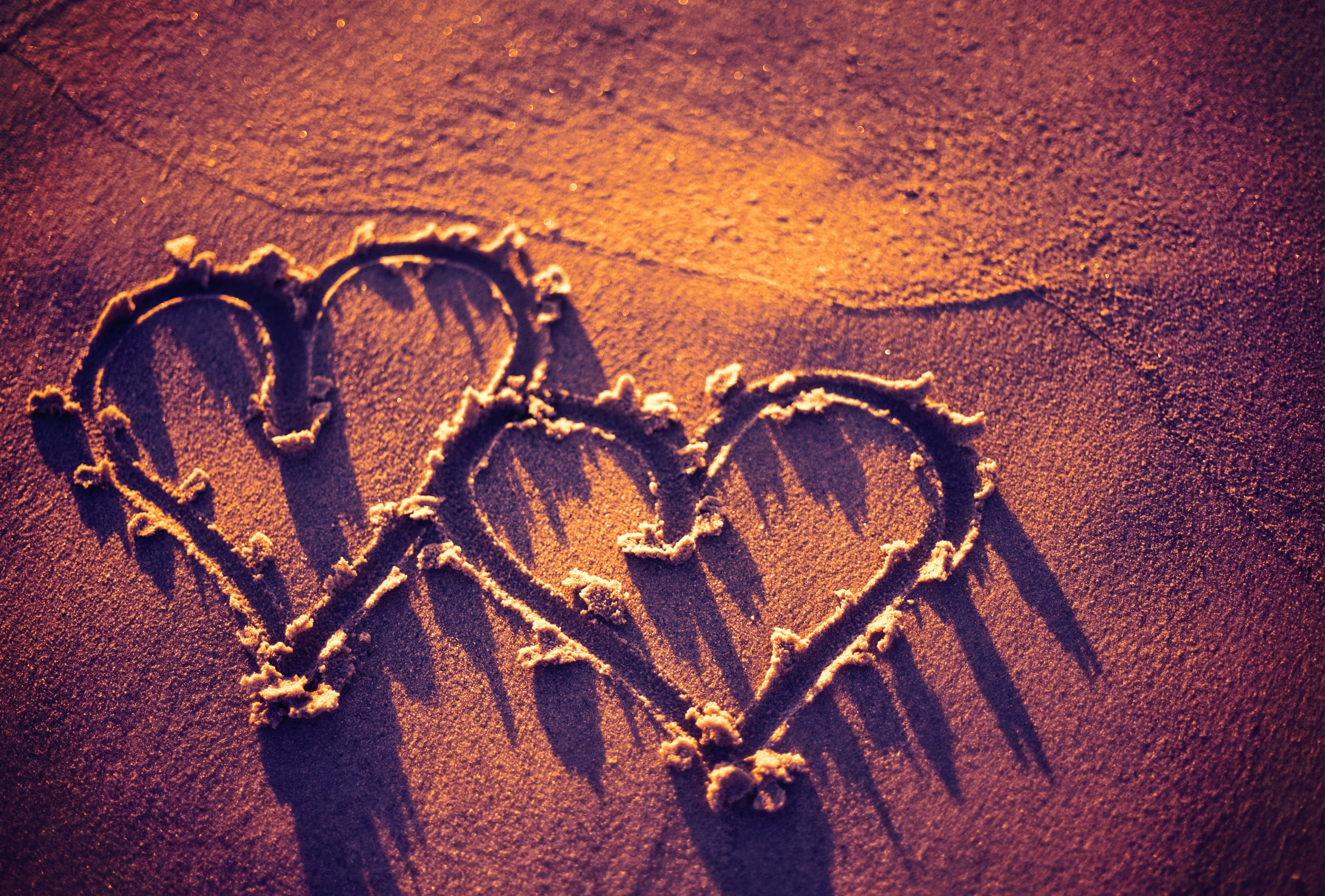 Romantic Sand Heart Photography Love wallpapers HD quality