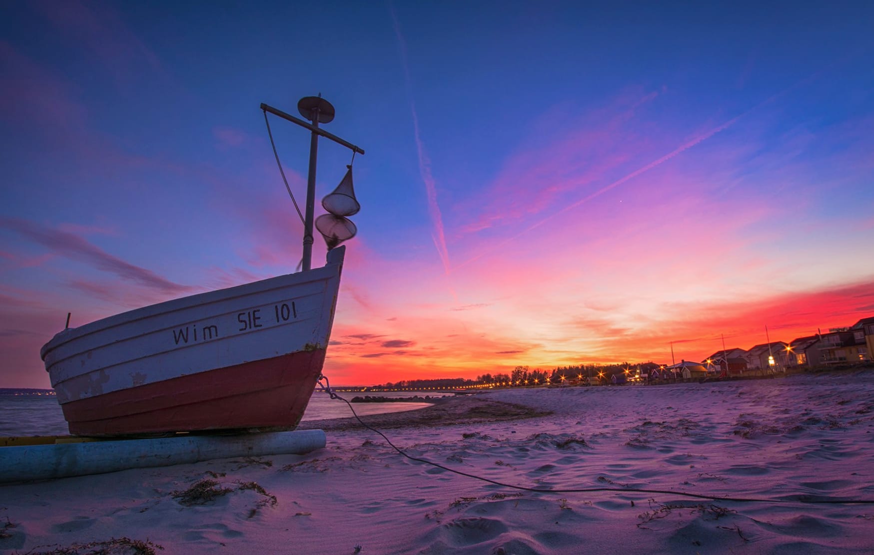 Sand Cloud Sky Beach Boat Photography Sunset wallpapers HD quality