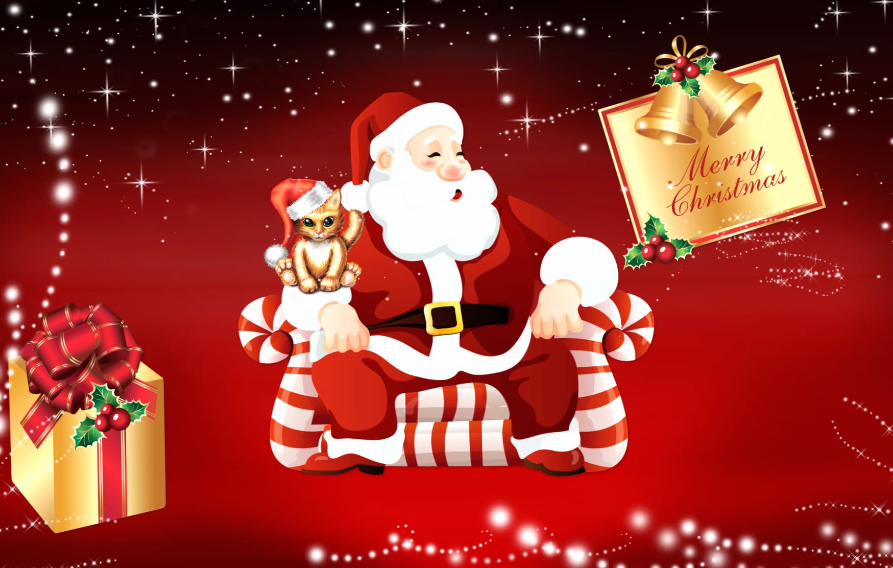 Santa Hat Merry Christmas Santa Gift Holiday Christmas wallpapers HD quality