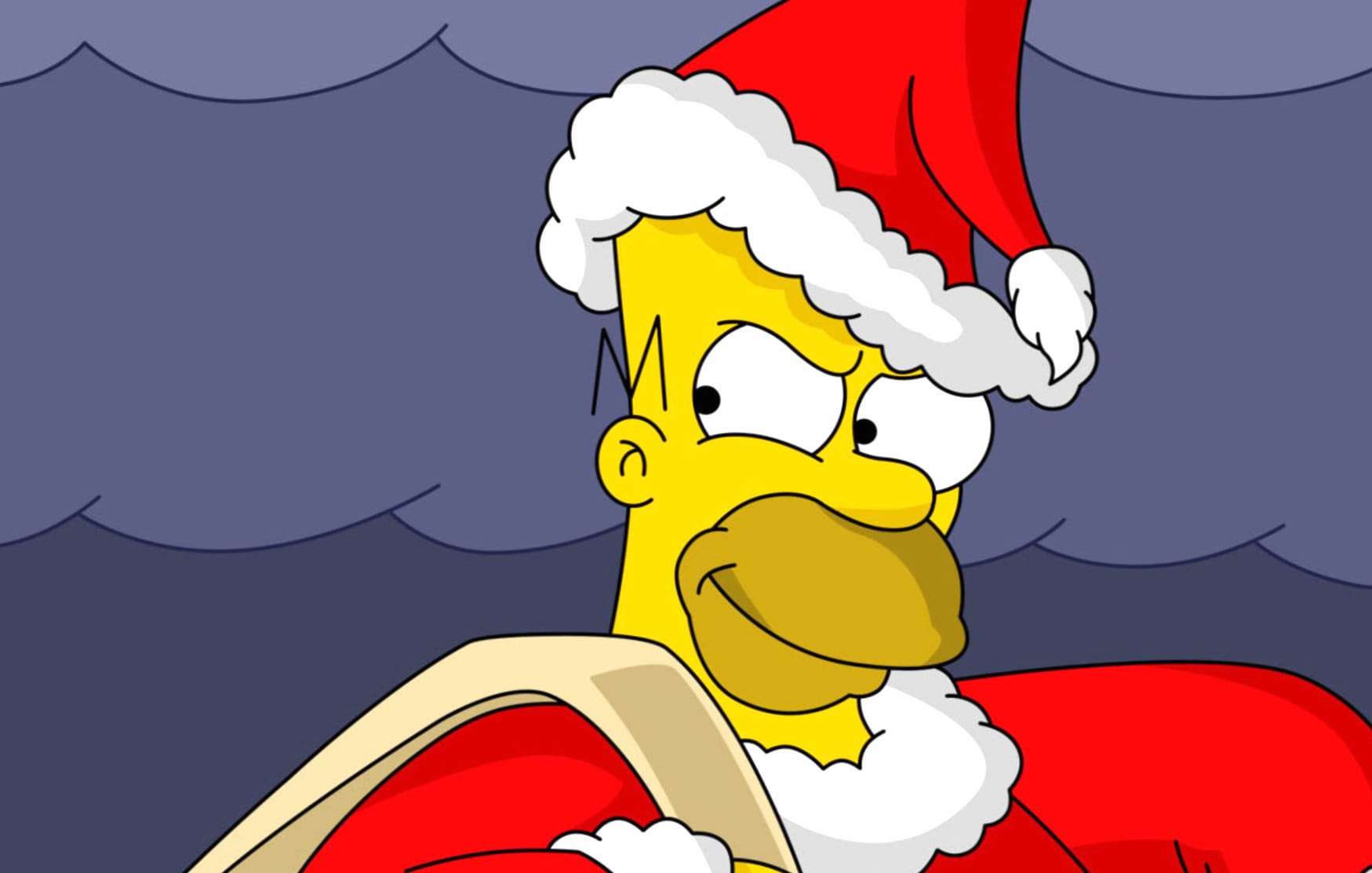 Santa Hat Santa Homer Simpson Holiday Christmas wallpapers HD quality