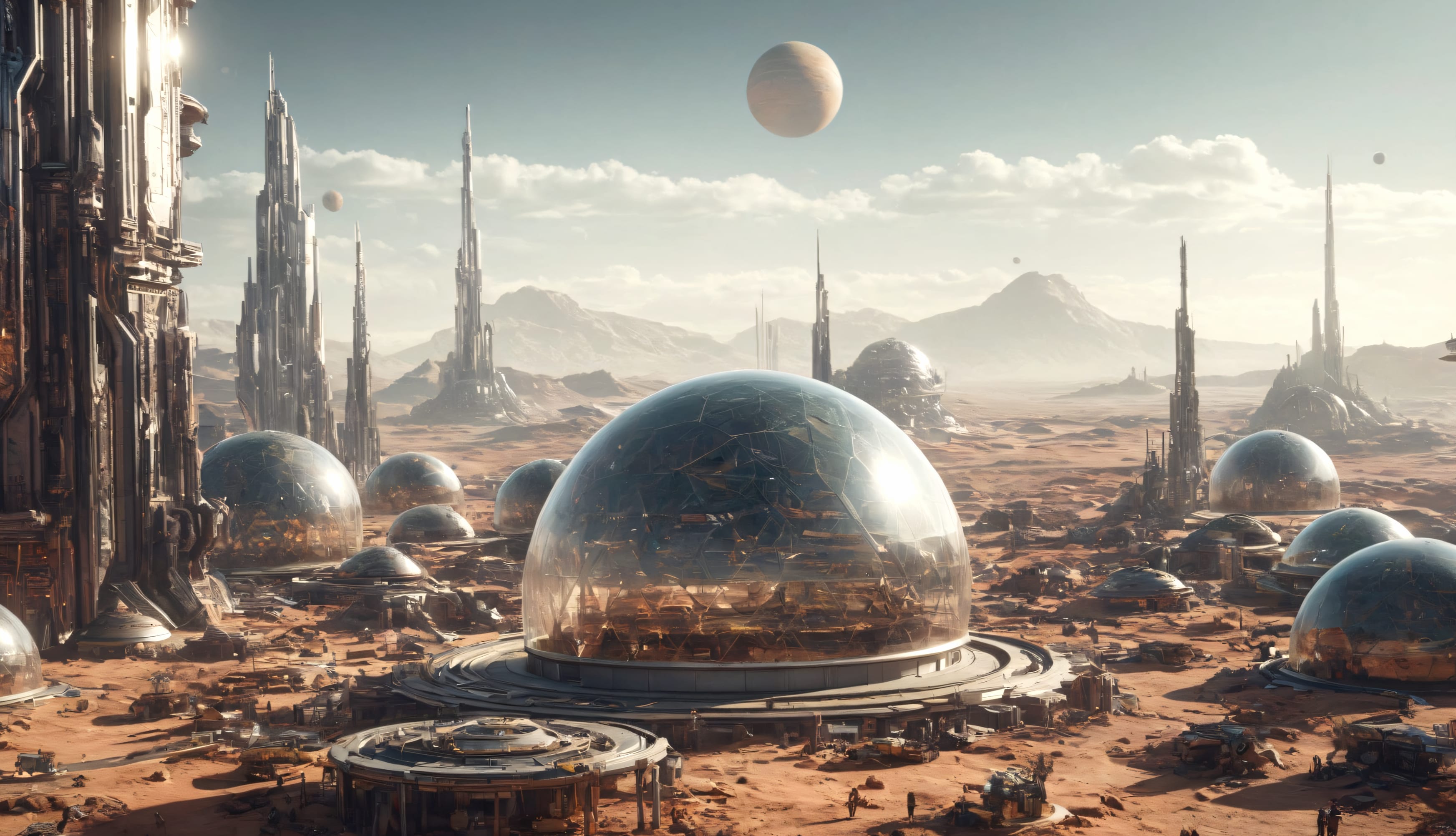 Sci-Fi Mars Colony at 1600 x 900 HD size wallpapers HD quality