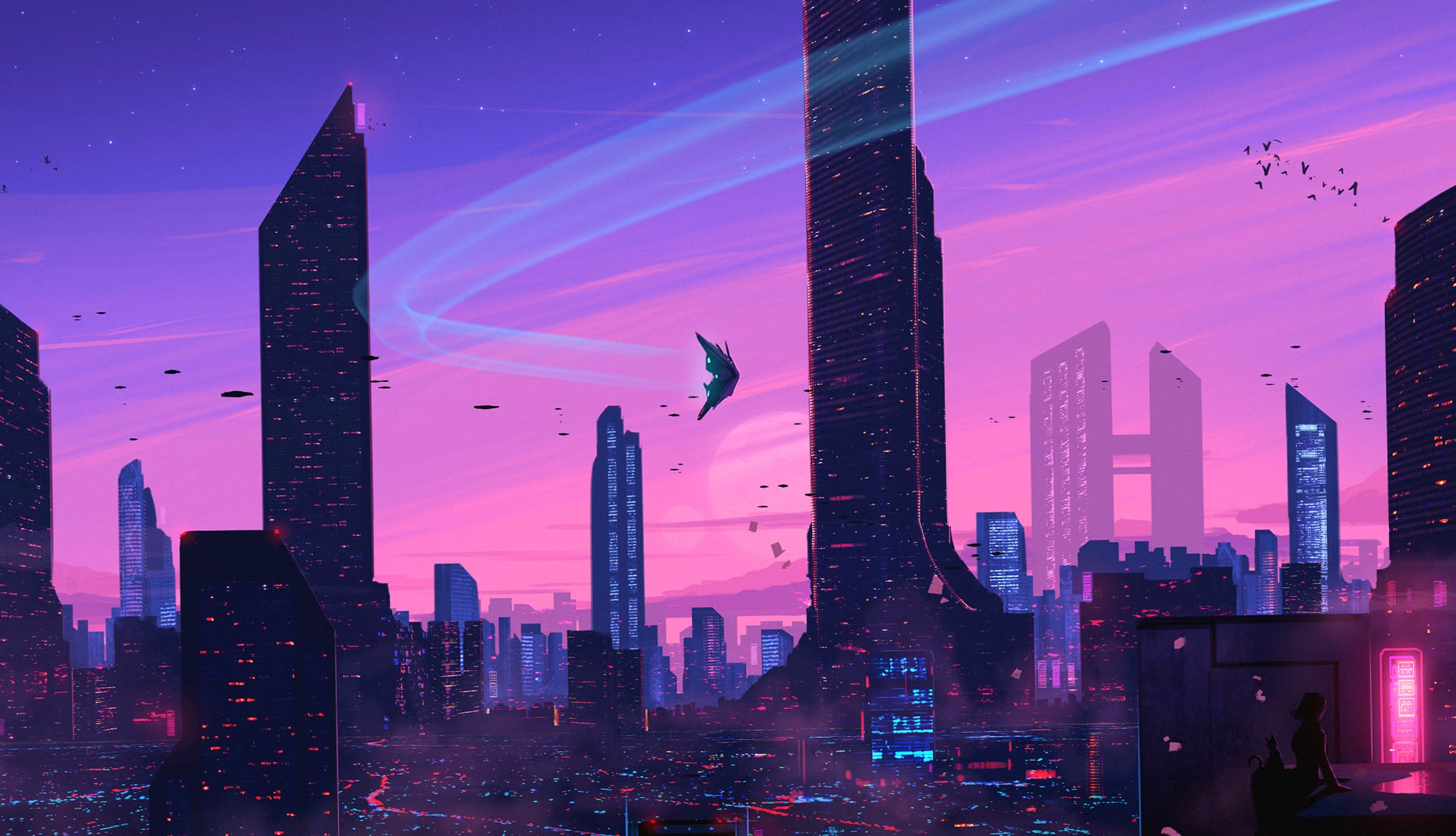 Sci-Fi Skyscraper Cityscape wallpapers HD quality