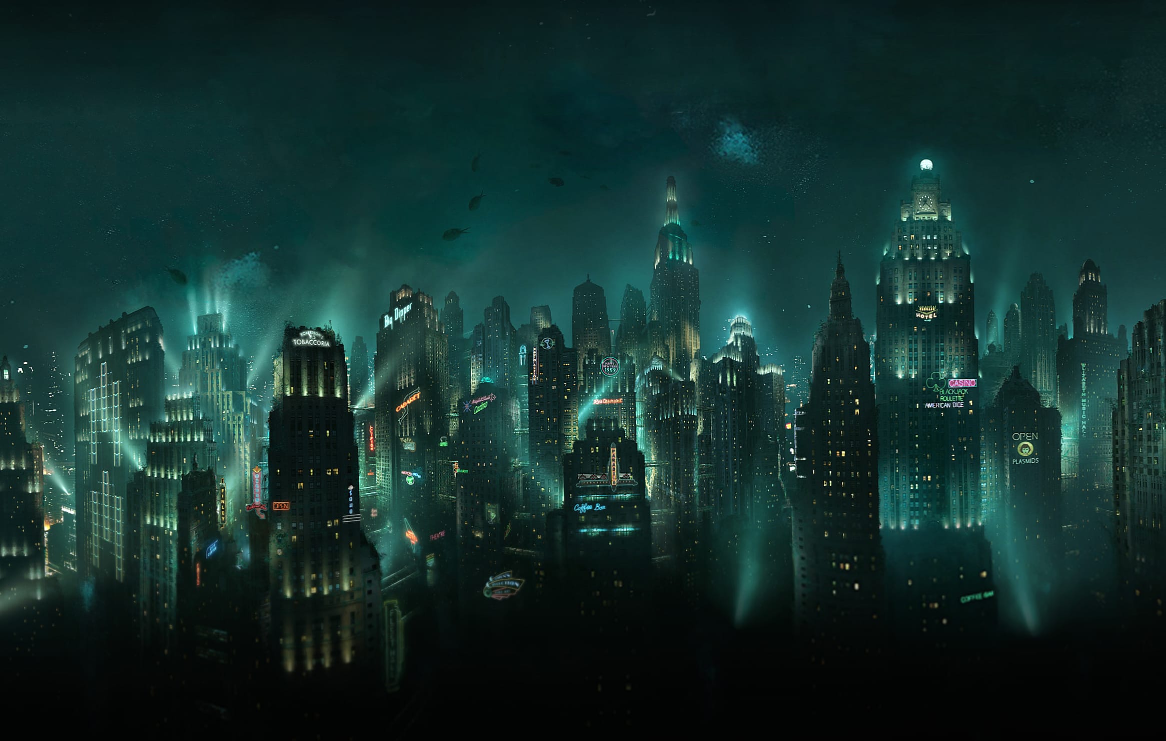 Sci-Fi Underwater City - Rapture from Bioshock wallpapers HD quality