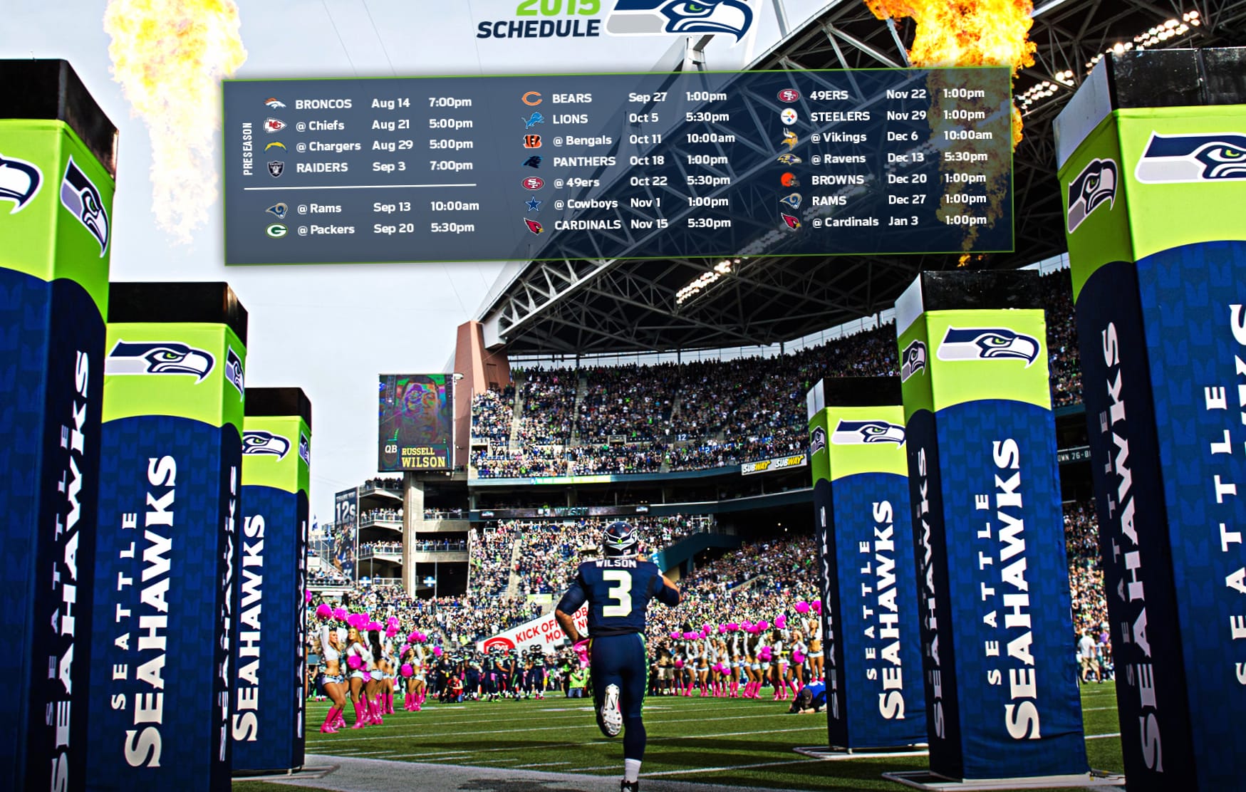 Seattle Seahawks 2015 Schedule wallpapers HD quality