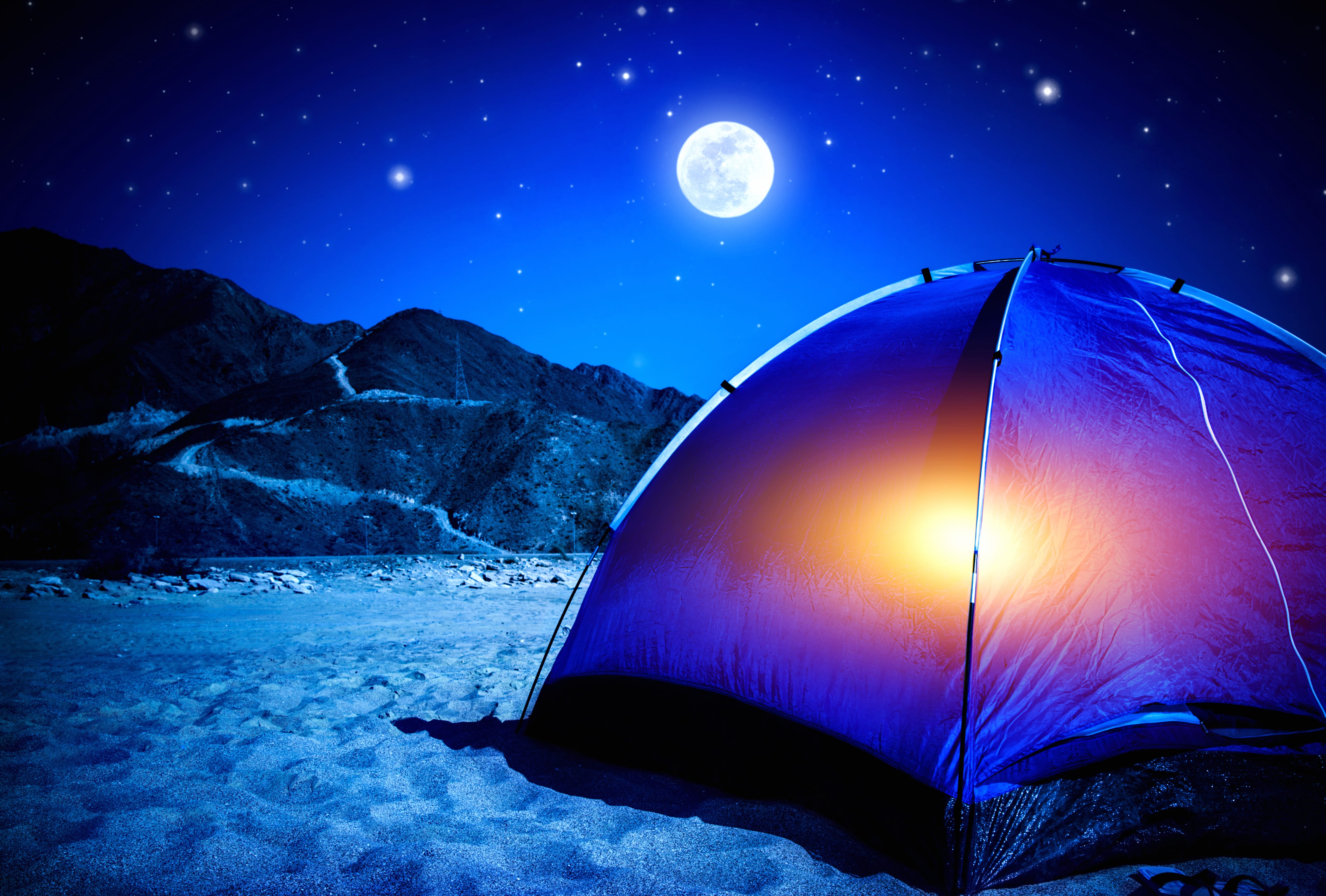 Serene Camping Under a Starry Sky - at 640 x 1136 iPhone 5 size wallpapers HD quality