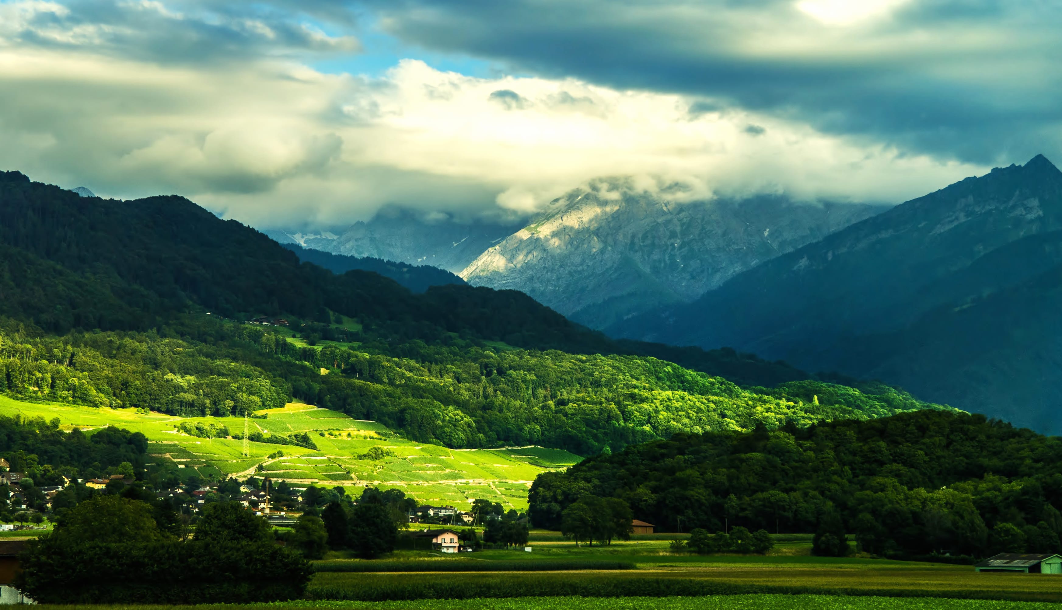 Serene Mountain Vista - HD Landscape Wallpaper at 640 x 1136 iPhone 5 size wallpapers HD quality