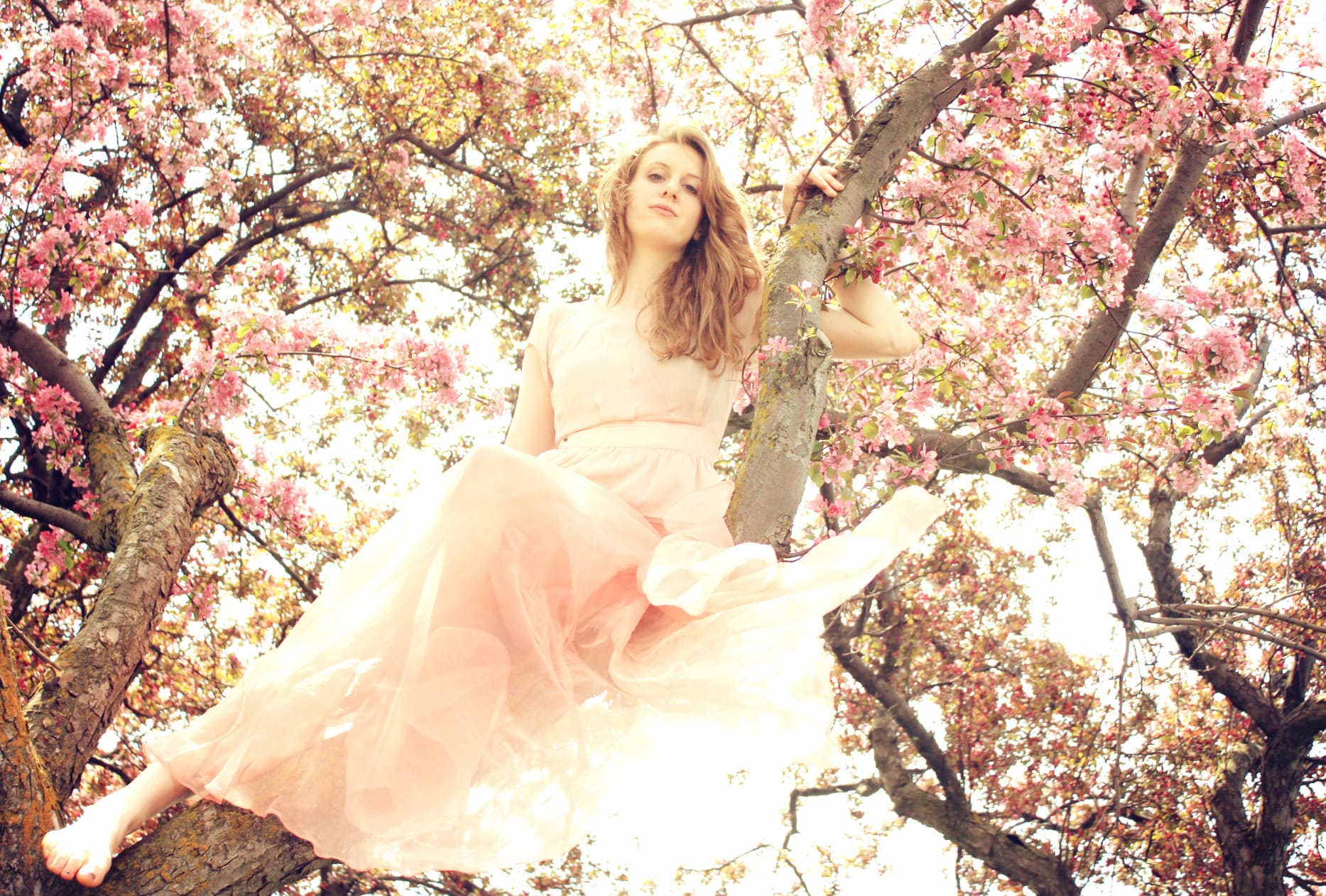 Serene Spring Woman - at 1366 x 768 HD size wallpapers HD quality