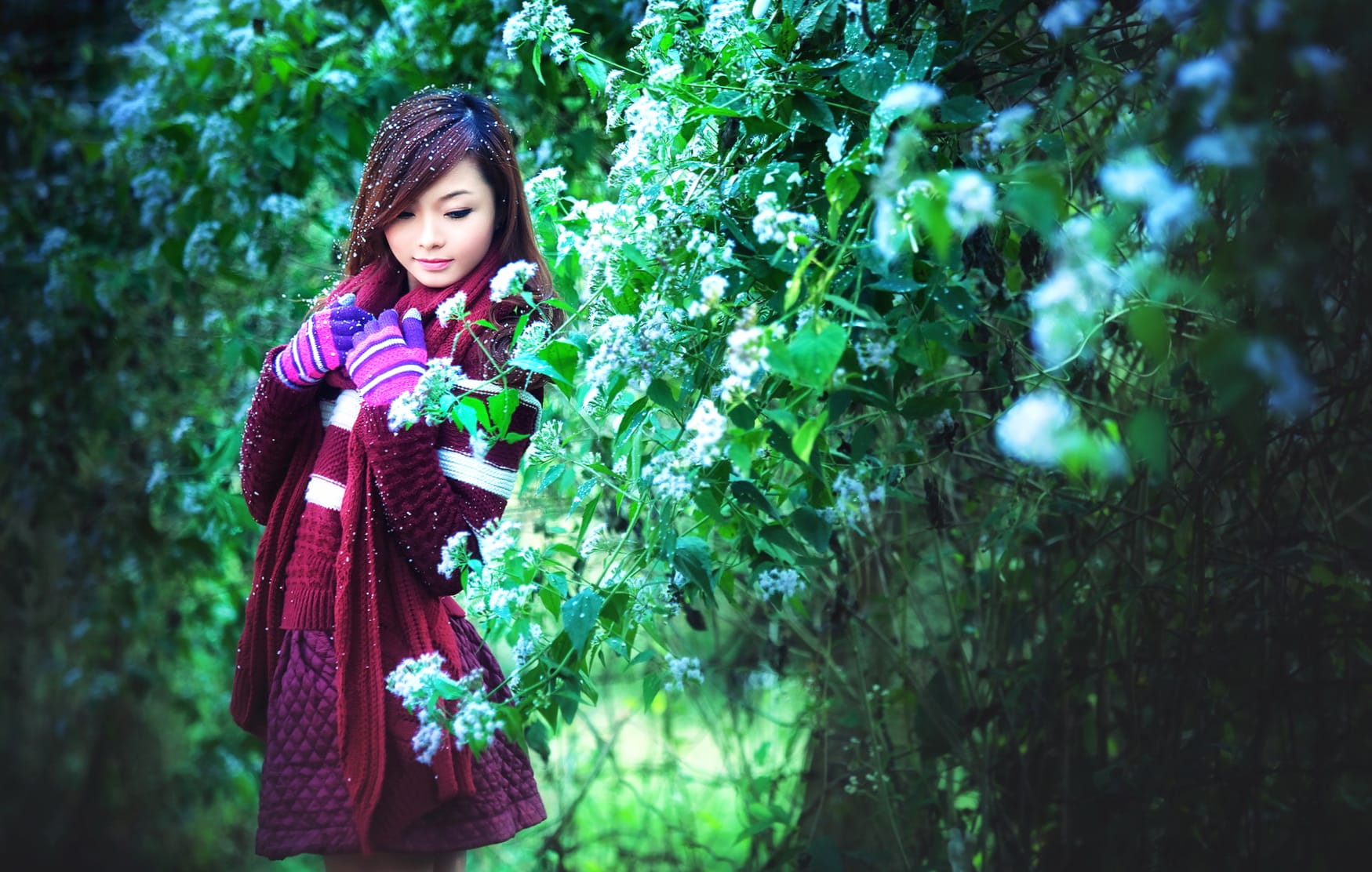 Serenity in Nature - Asian Woman wallpapers HD quality