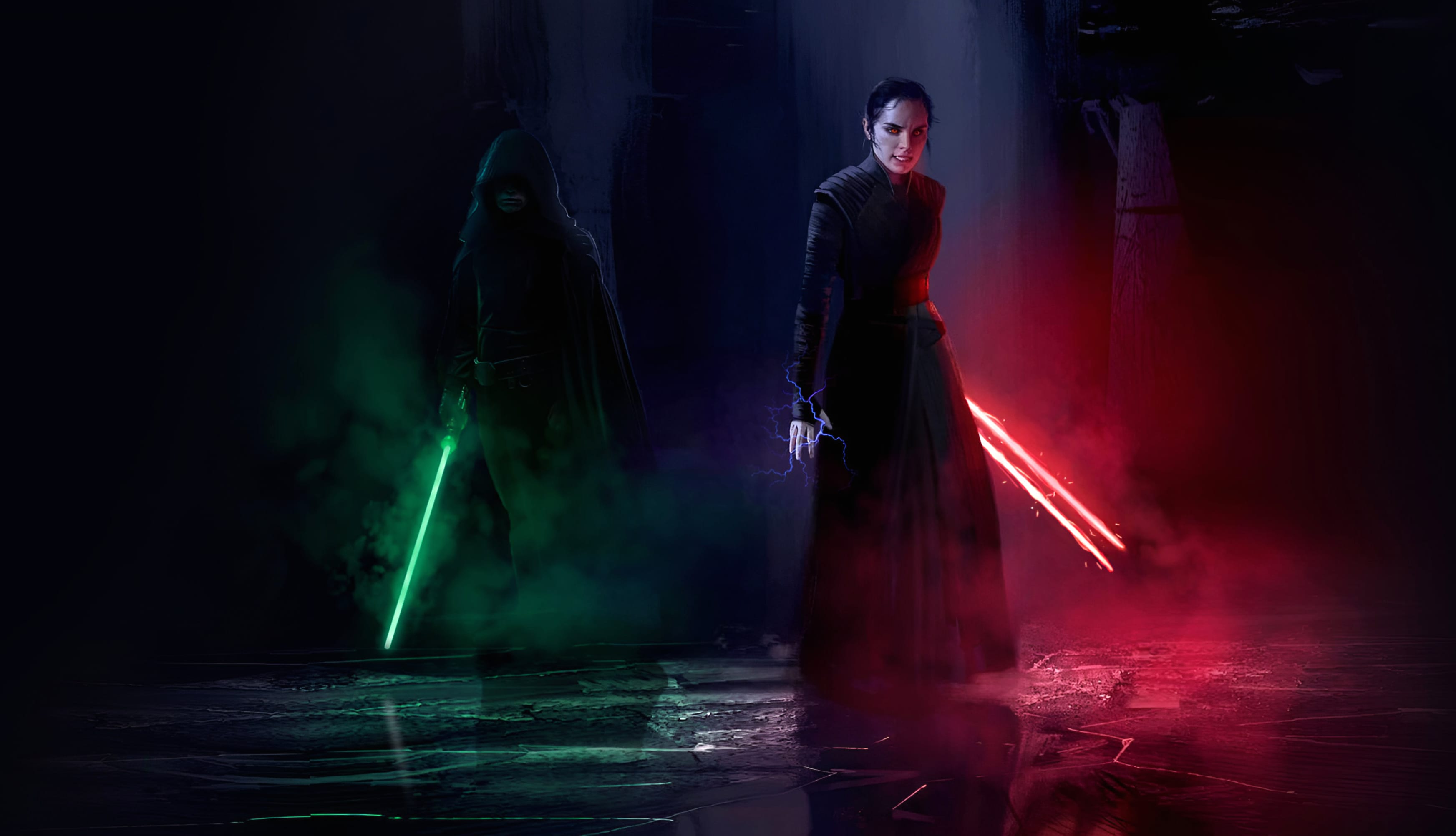 Sith Rey Rey (Star Wars) Luke Skywalker Sci Fi Star Wars wallpapers HD quality