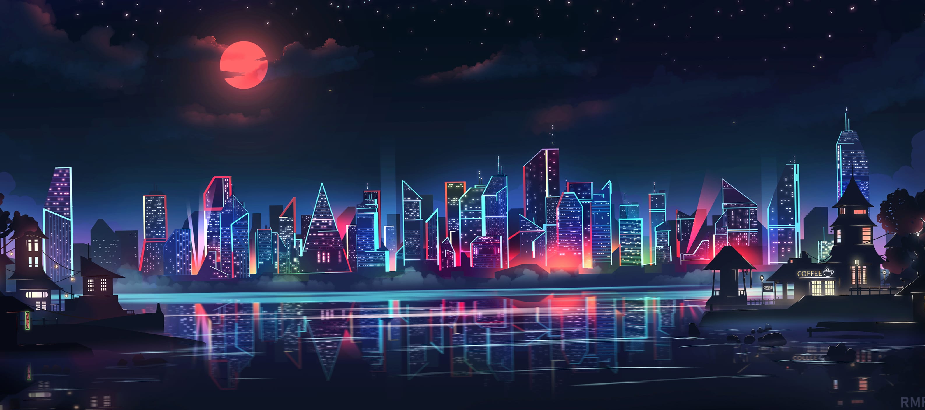 Skyline Artistic City wallpapers HD quality