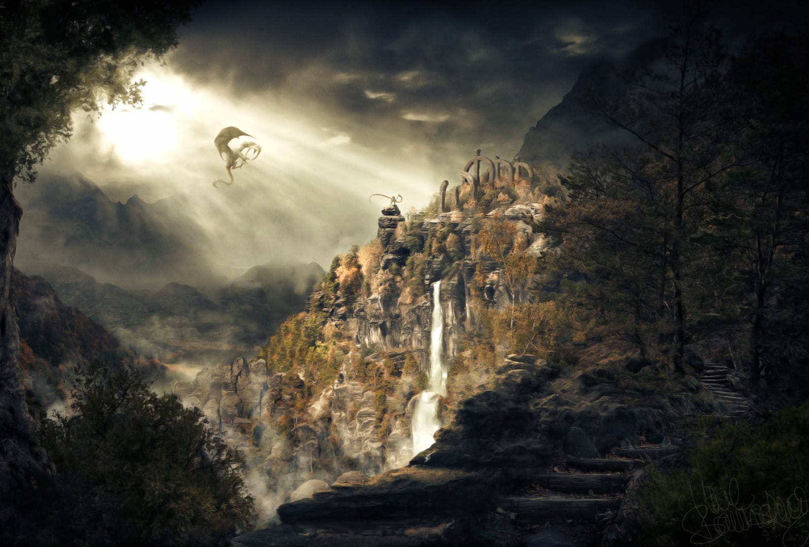 Skyrim Dragon Fantasy wallpapers HD quality