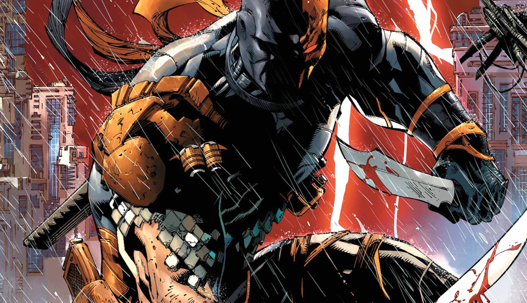 Slade Wilson Comic Deathstroke at 320 x 480 iPhone size wallpapers HD quality