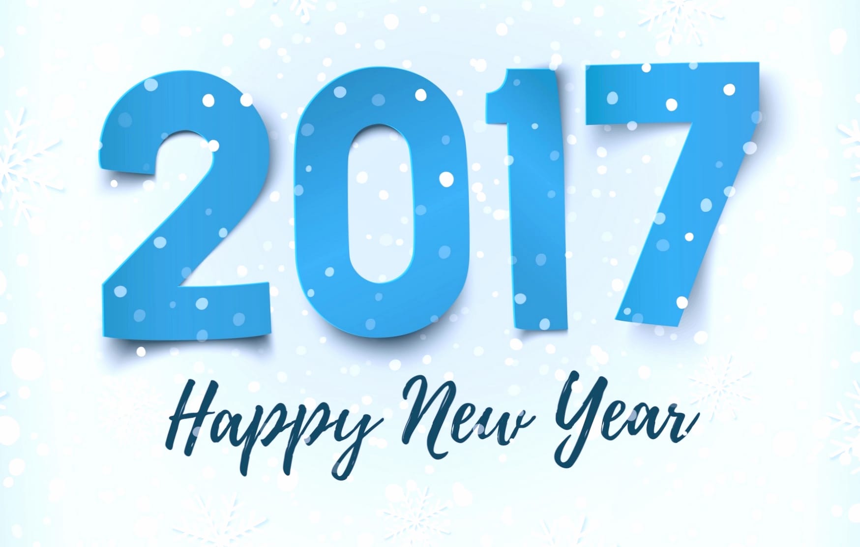 Snow Blue New Year Holiday New Year 2017 at 2048 x 2048 iPad size wallpapers HD quality