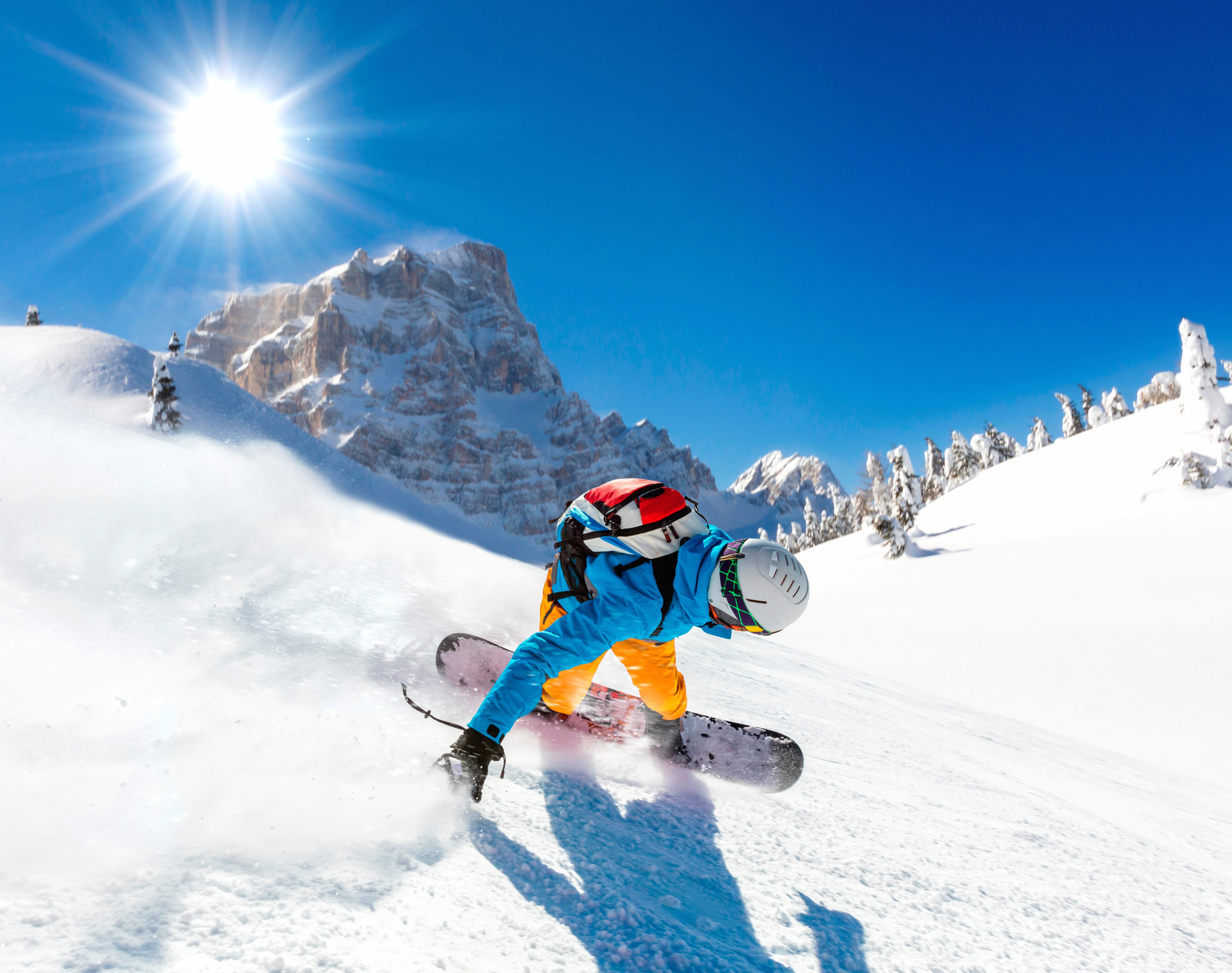 Snow Winter Mountain Snowboarding Sports wallpapers HD quality