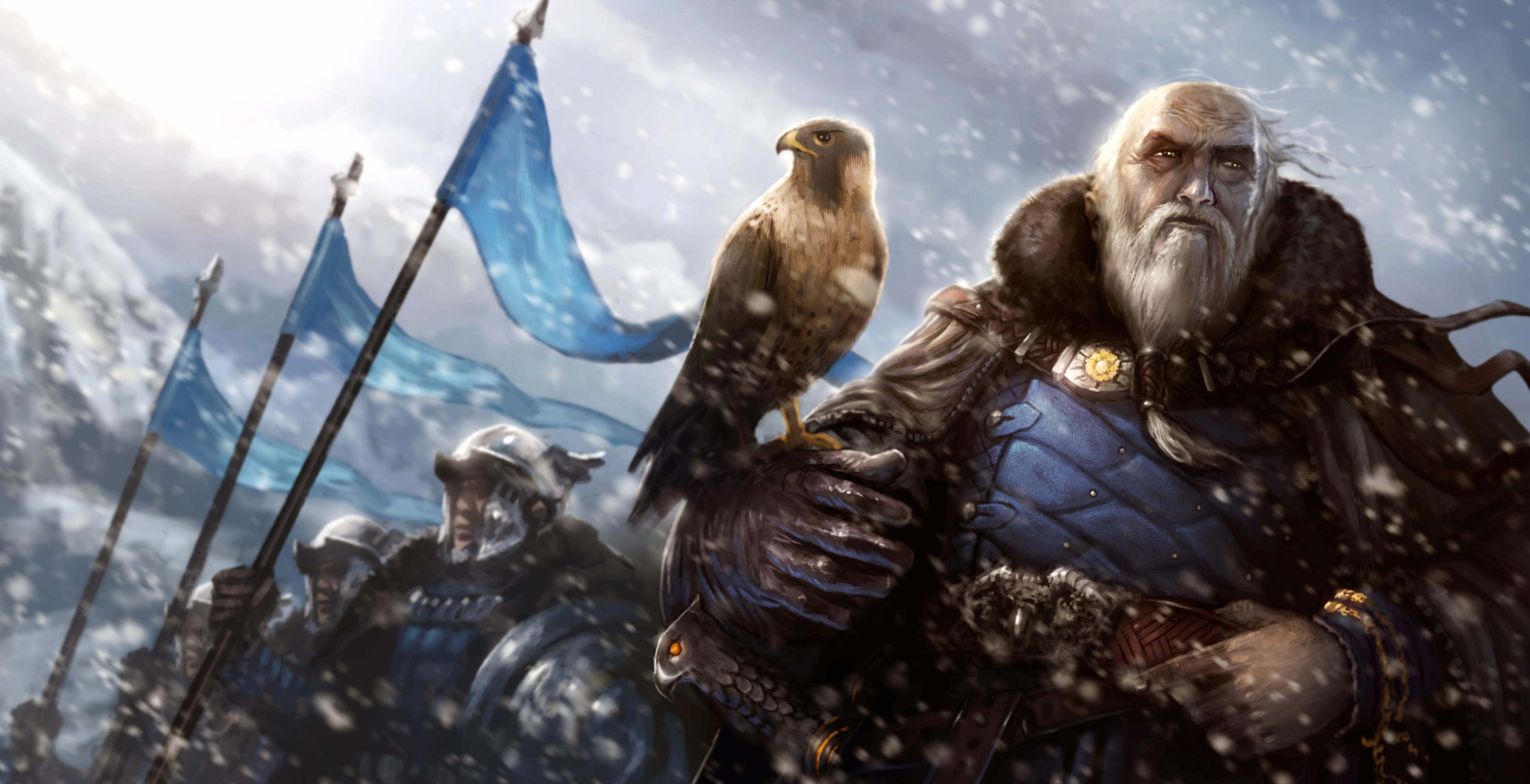 Snowfall Fantasy Warrior Fantasy Warrior wallpapers HD quality