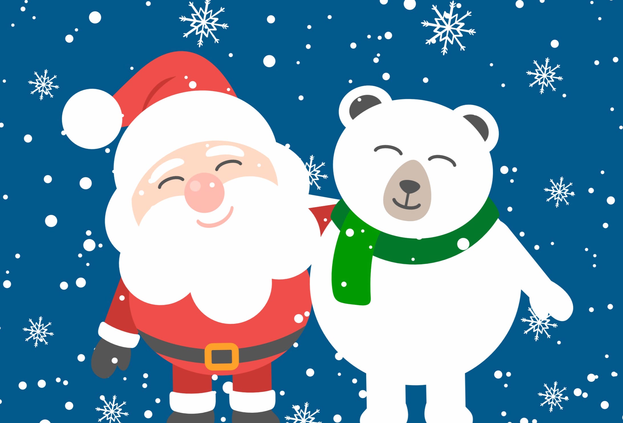 Snowflake Bear Santa Holiday Christmas at 640 x 960 iPhone 4 size wallpapers HD quality