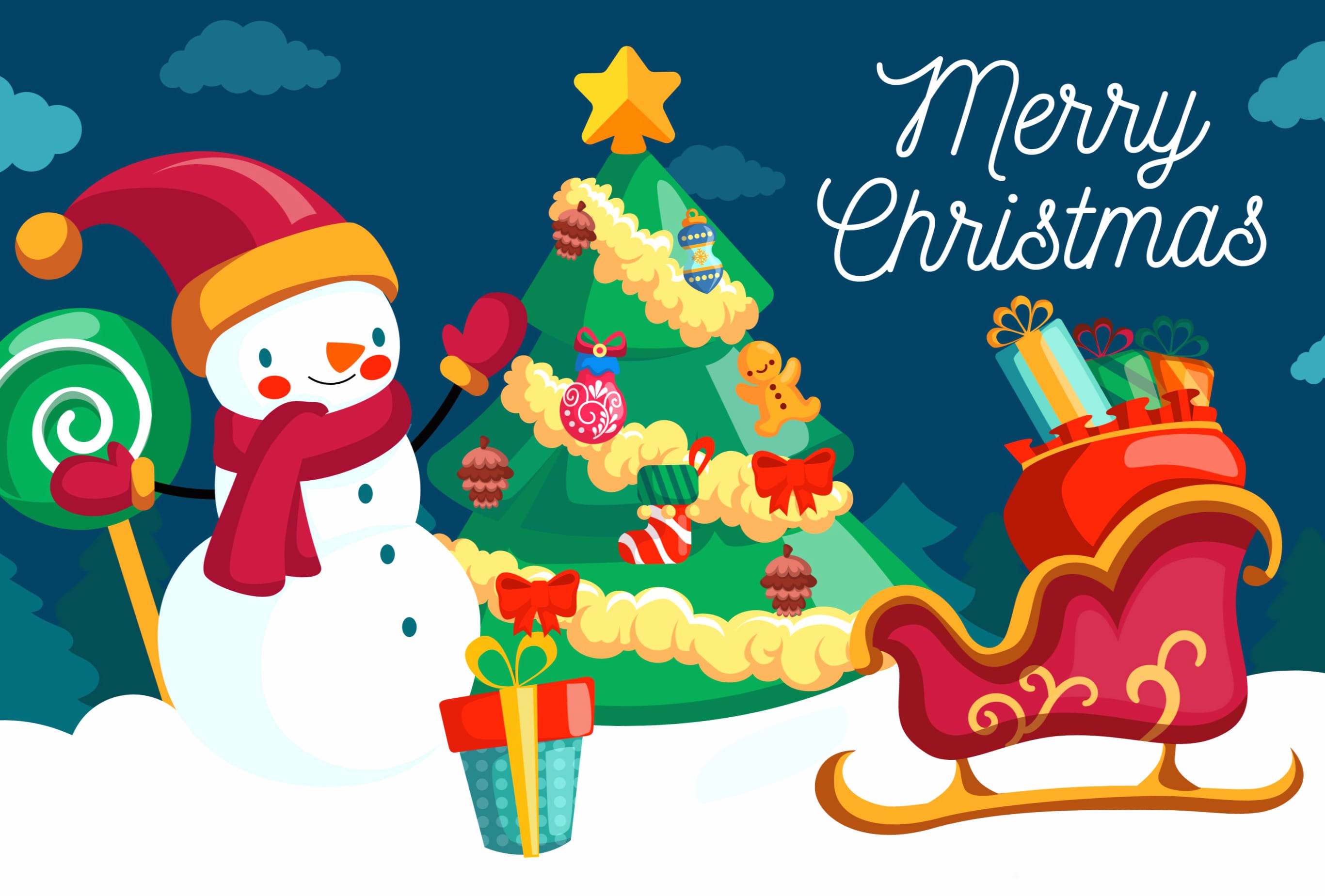 Snowman Holiday Christmas wallpapers HD quality