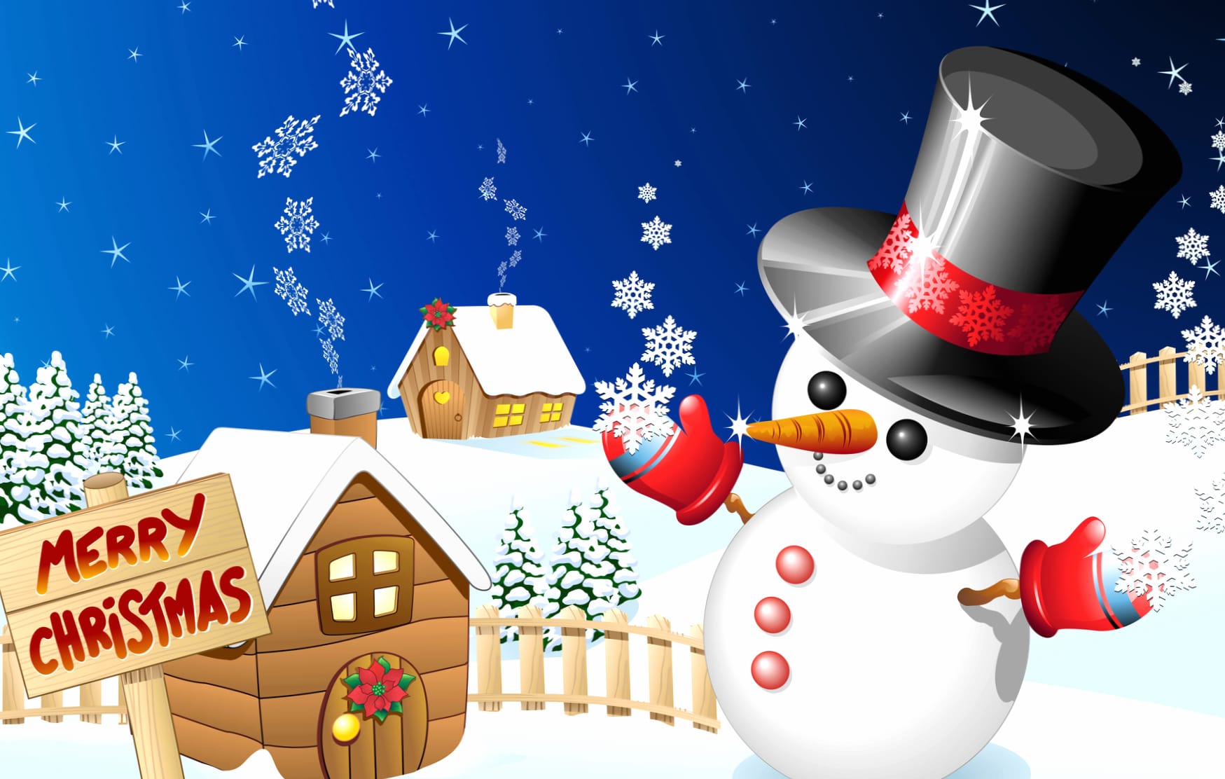 Snowman Merry Christmas Holiday Christmas wallpapers HD quality