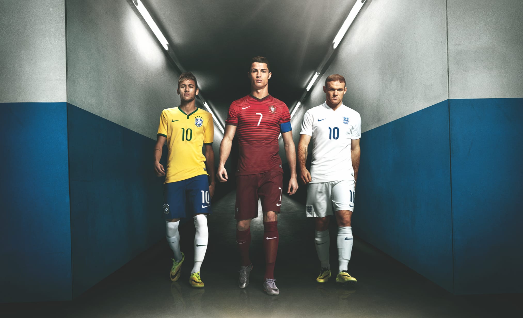 Soccer Legends Rooney, Neymar, Ronaldo wallpapers HD quality