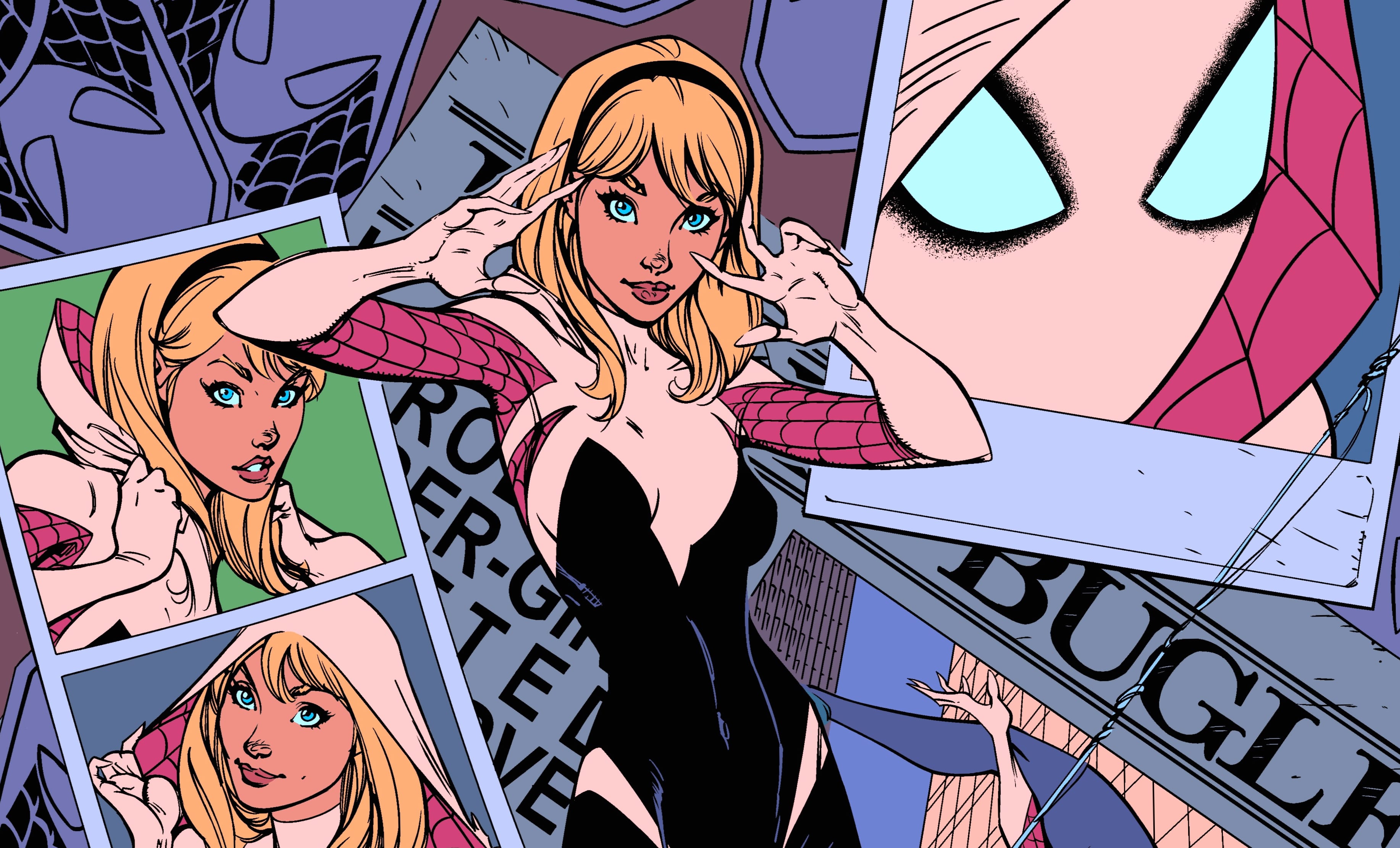 Spider-Gwen Gwen Stacy in Stunning at 320 x 480 iPhone size wallpapers HD quality