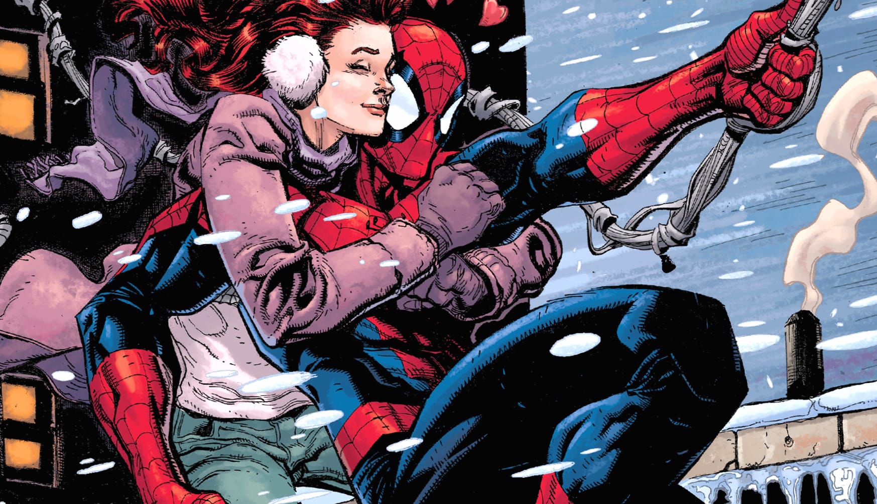 Spider-Man and Mary Jane Watson Christmas Love wallpapers HD quality