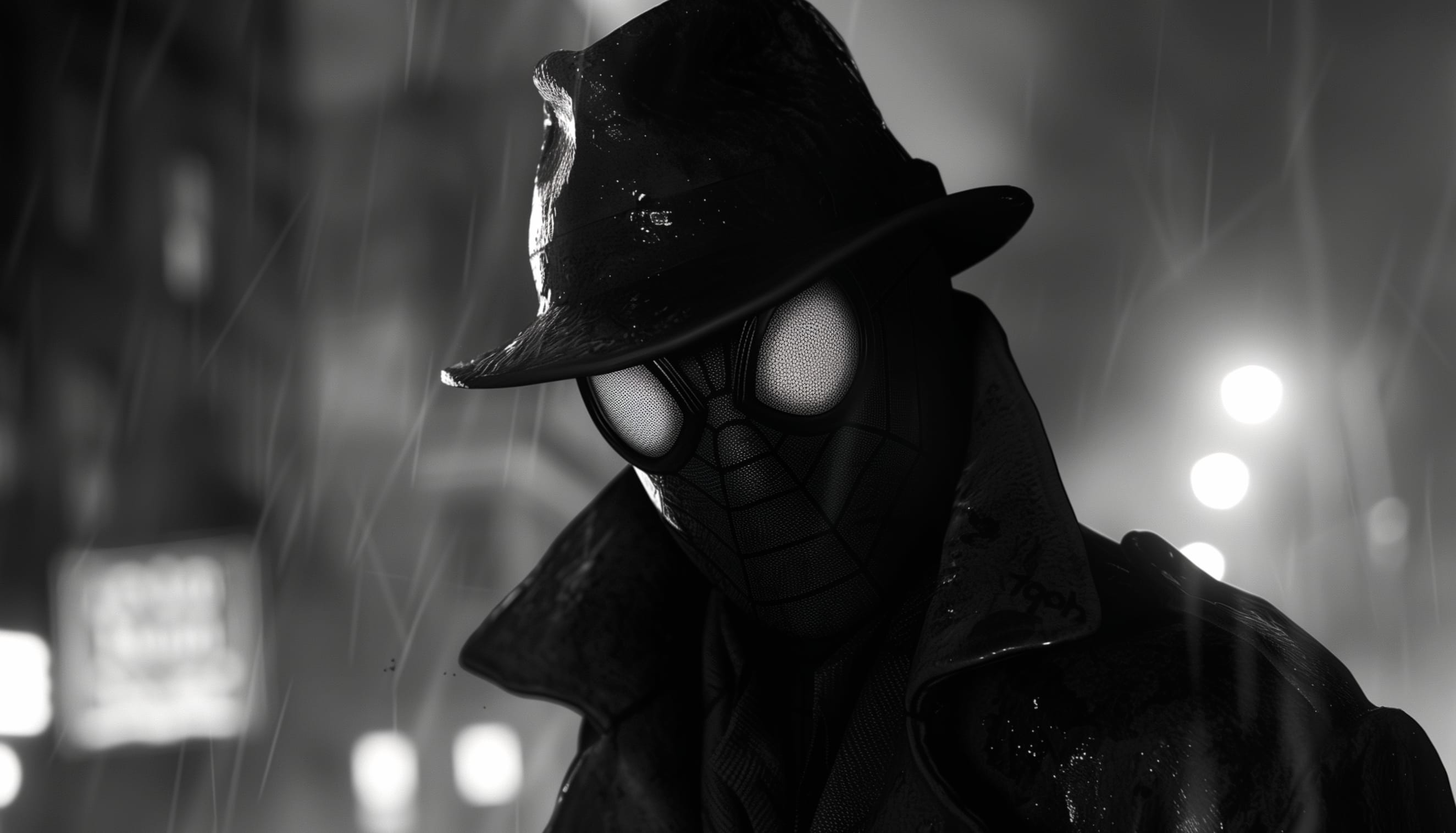 Spider-Man Noir – Dark & Gritty Comic Style Background at 1280 x 720 HD size wallpapers HD quality