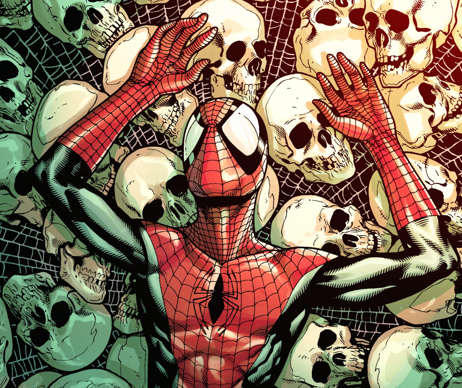 Spider-Man Skulls Comic at 1280 x 960 size wallpapers HD quality