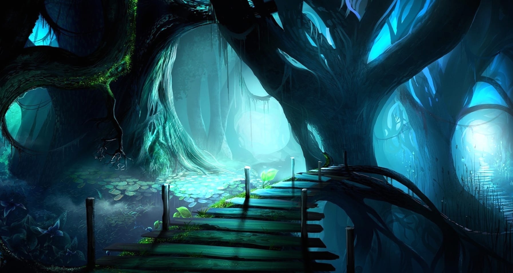 Spooky Fantasy Forest Bridge wallpapers HD Spooky Fantasy Forest Bridge wallpapers HD quality