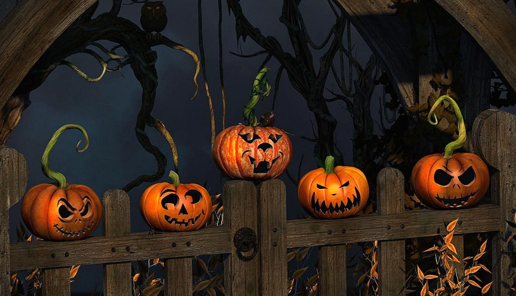 Spooky Halloween A Pumpkin Patch of Frights wallpapers HD quality