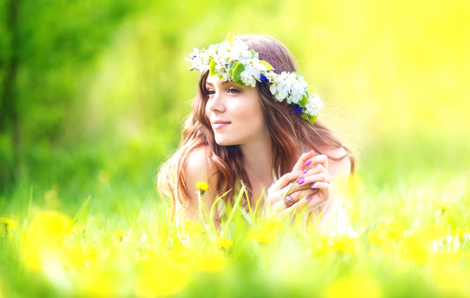 Springtime Woman Model wallpapers HD quality