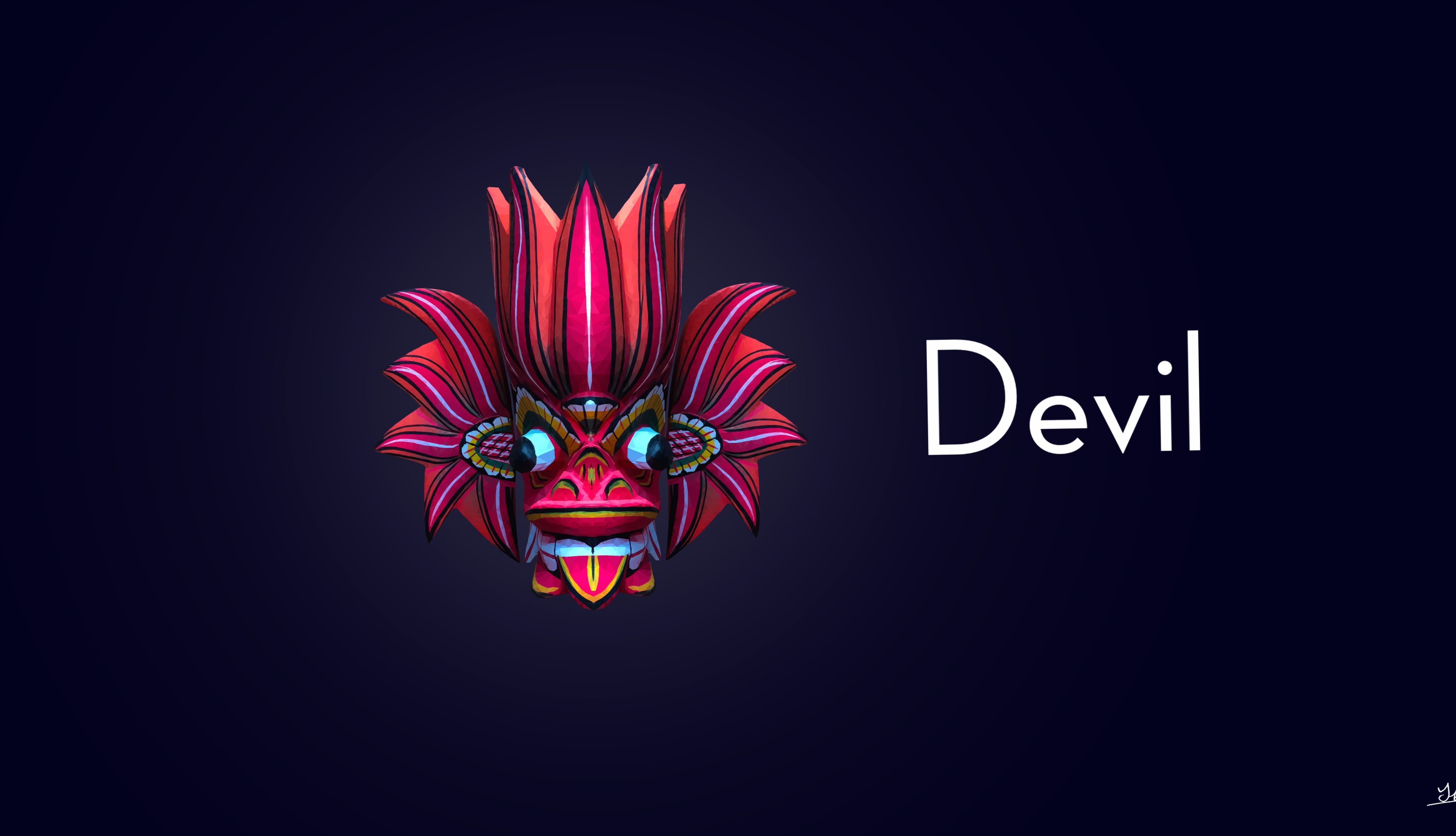 Sri Lankan Devil Mask at 1600 x 900 HD size wallpapers HD quality