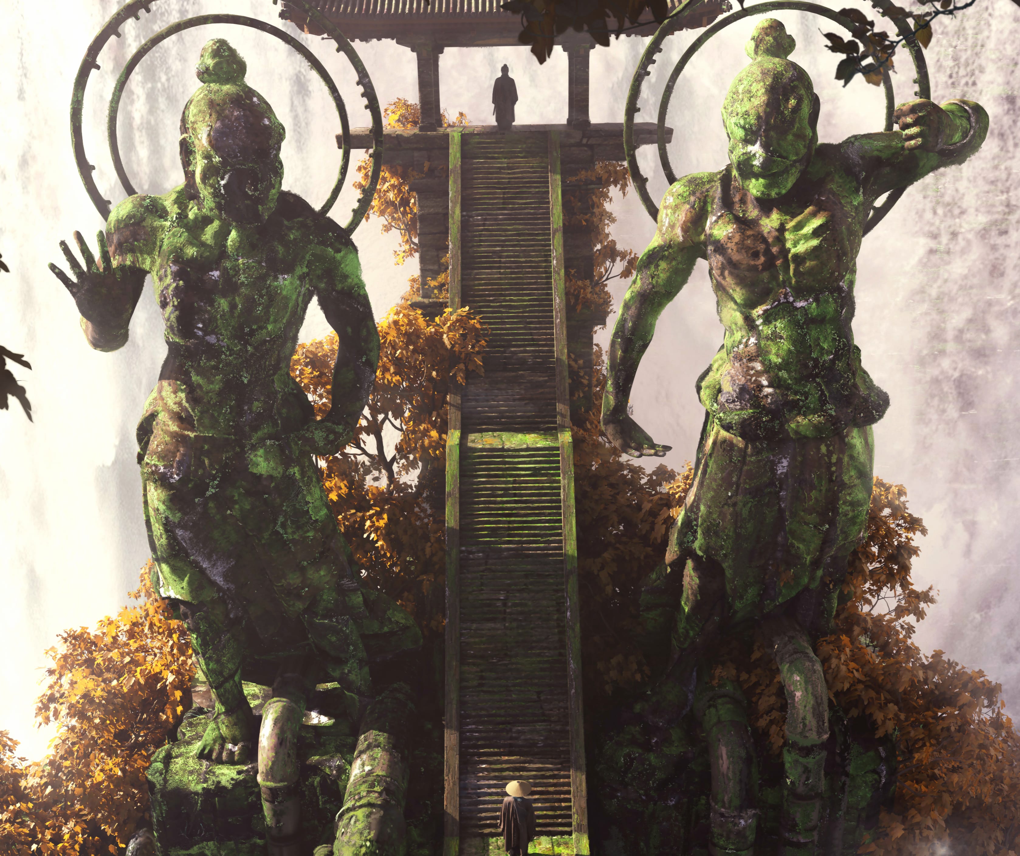 Stairs Fantasy Statue at 750 x 1334 iPhone 6 size wallpapers HD quality