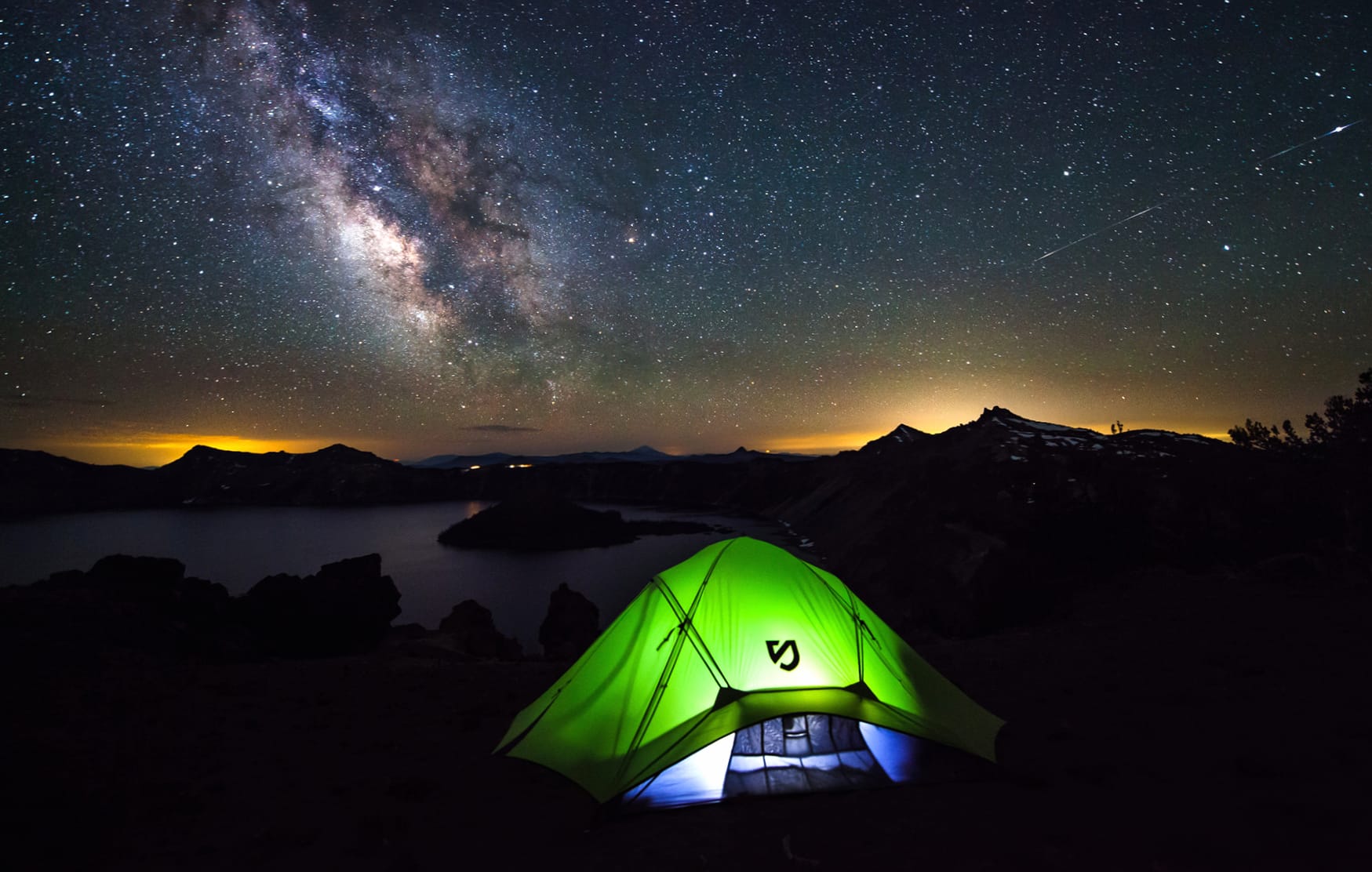 Stargazing Bliss of the Milky Way and Camping Adventure at 1920 x 1080 HD size wallpapers HD quality