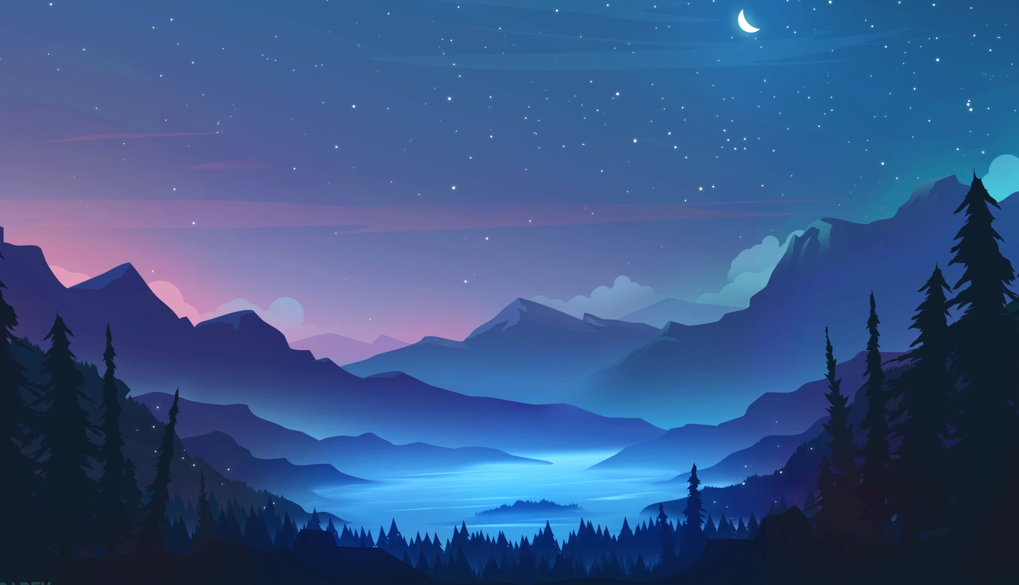 Starry Mountain Serenity - wallpapers HD quality