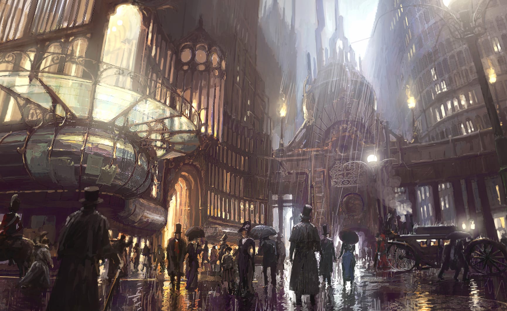 Steampunk Sci-Fi Metropolis wallpapers HD quality