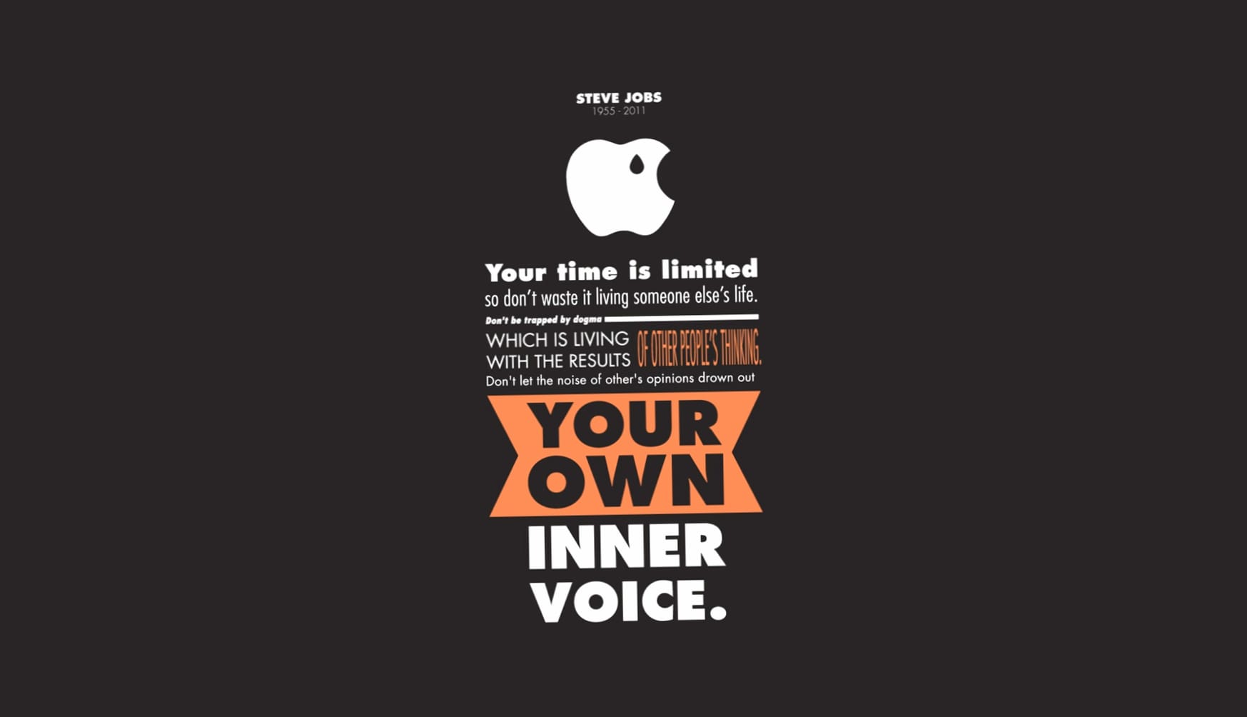 Steve Jobs Inspirational Apple at 1280 x 960 size wallpapers HD quality