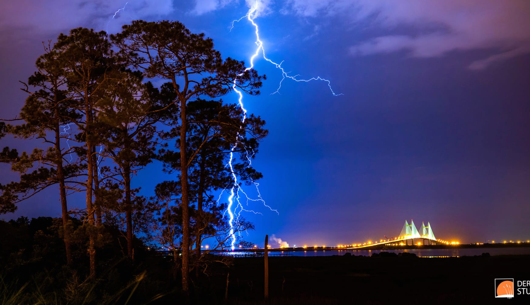 Stunning Lightning Over Sky - at 1920 x 1080 HD size wallpapers HD quality