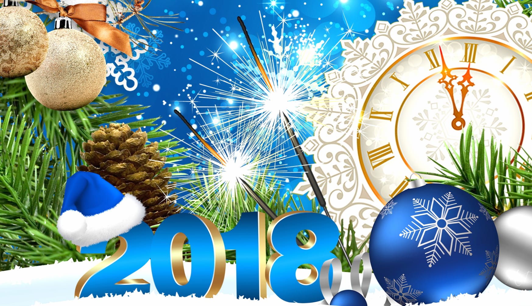 Stunning New Year 2018 HD Holiday Wallpaper wallpapers HD quality