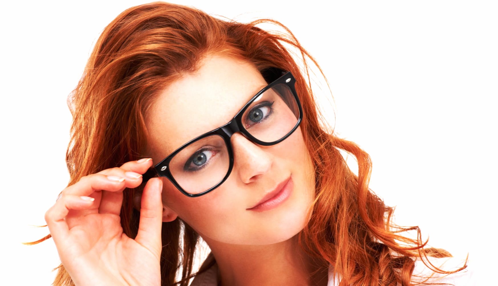 Stylish Glasses Model - at 320 x 480 iPhone size wallpapers HD quality