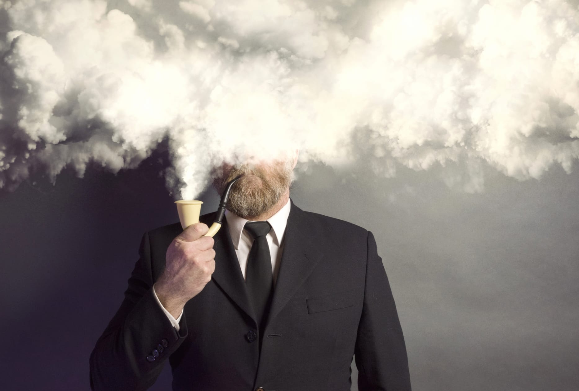 Suit Smoke Photography Manipulation at 1600 x 900 HD size wallpapers HD quality