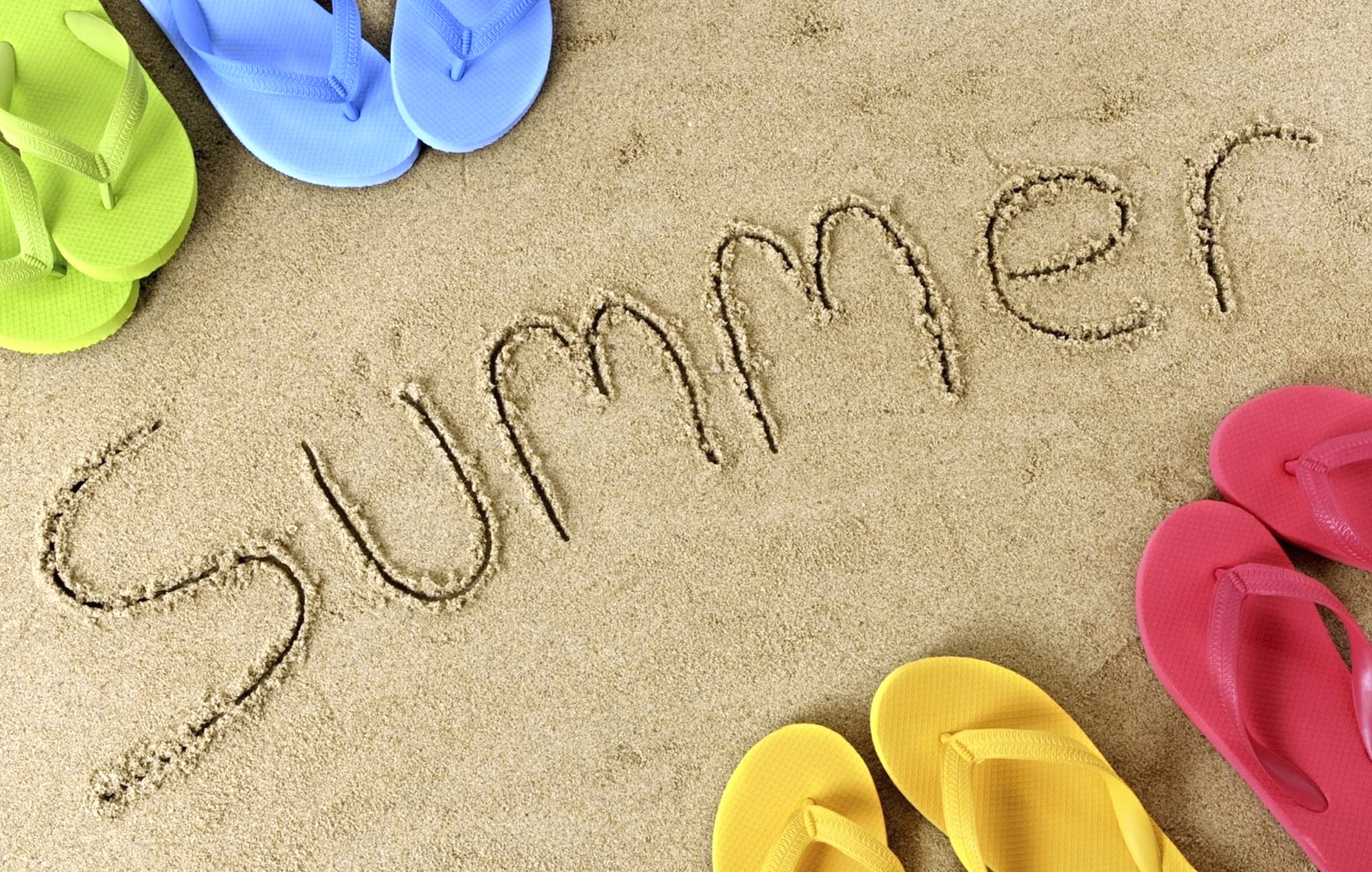 Summer Beach Holiday Sandals Wallpaper - HD Sandy Background wallpapers HD quality