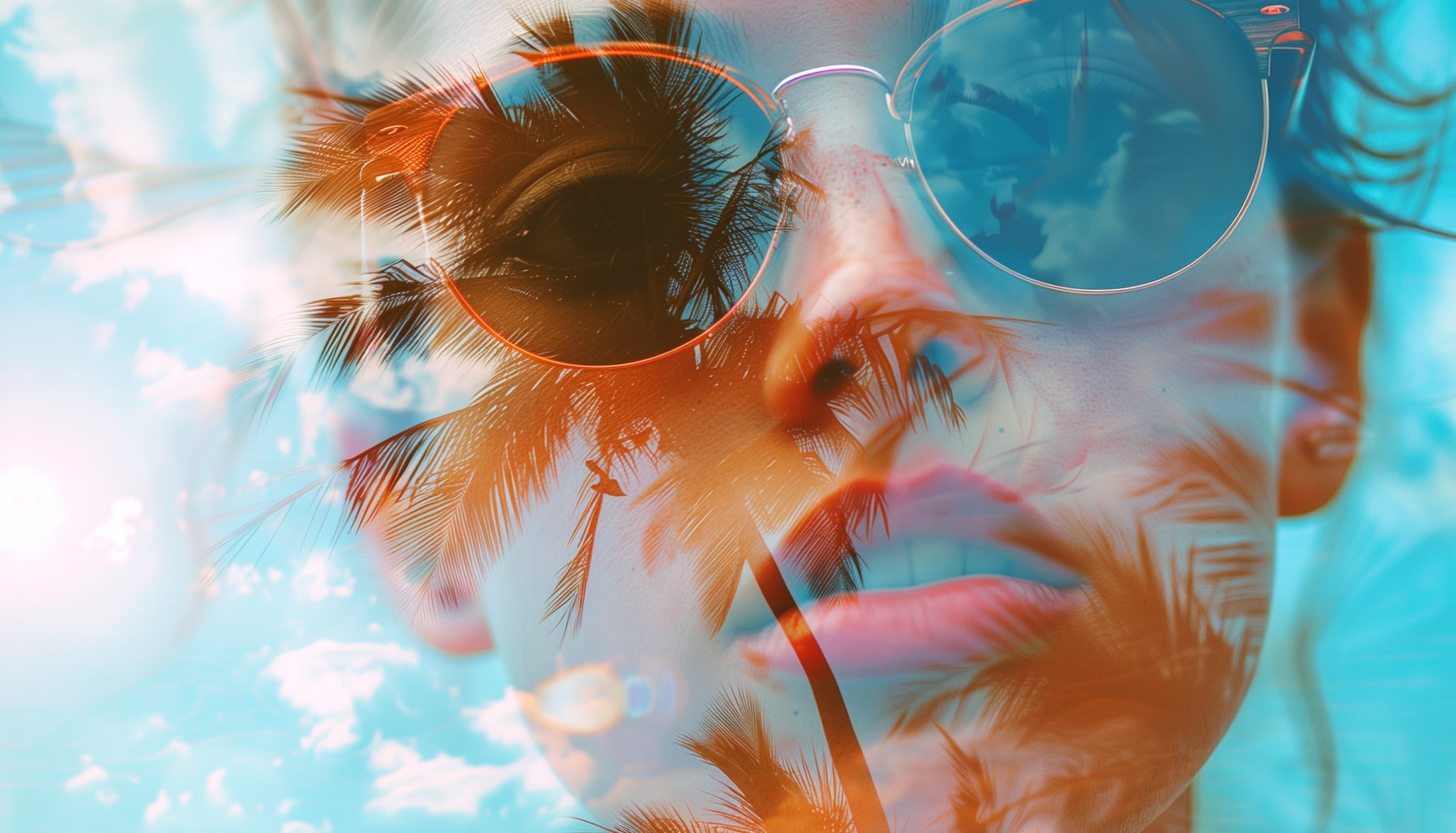 Summer Vibes of a Woman in Sunglasses wallpapers HD quality